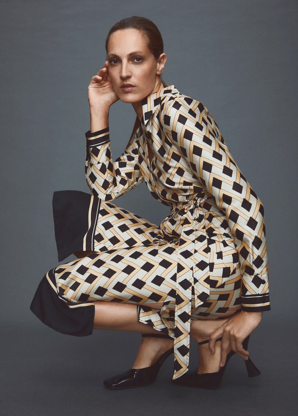 Geometric print dress - Details of the article 6