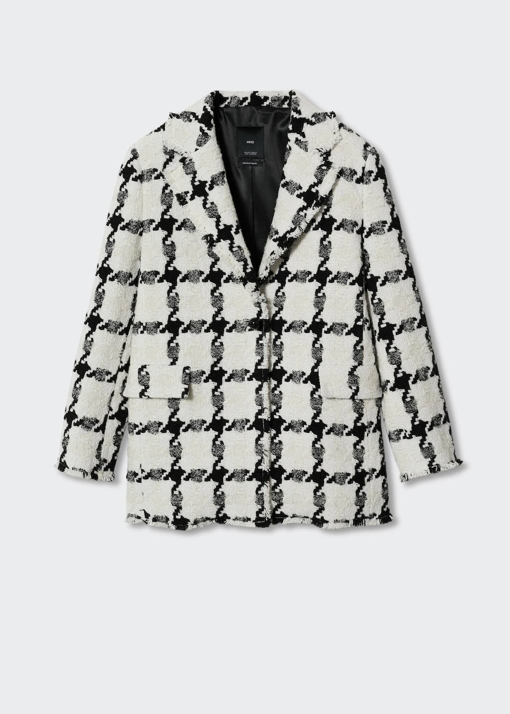 Checked tweed coat Women MANGO OUTLET United Kingdom