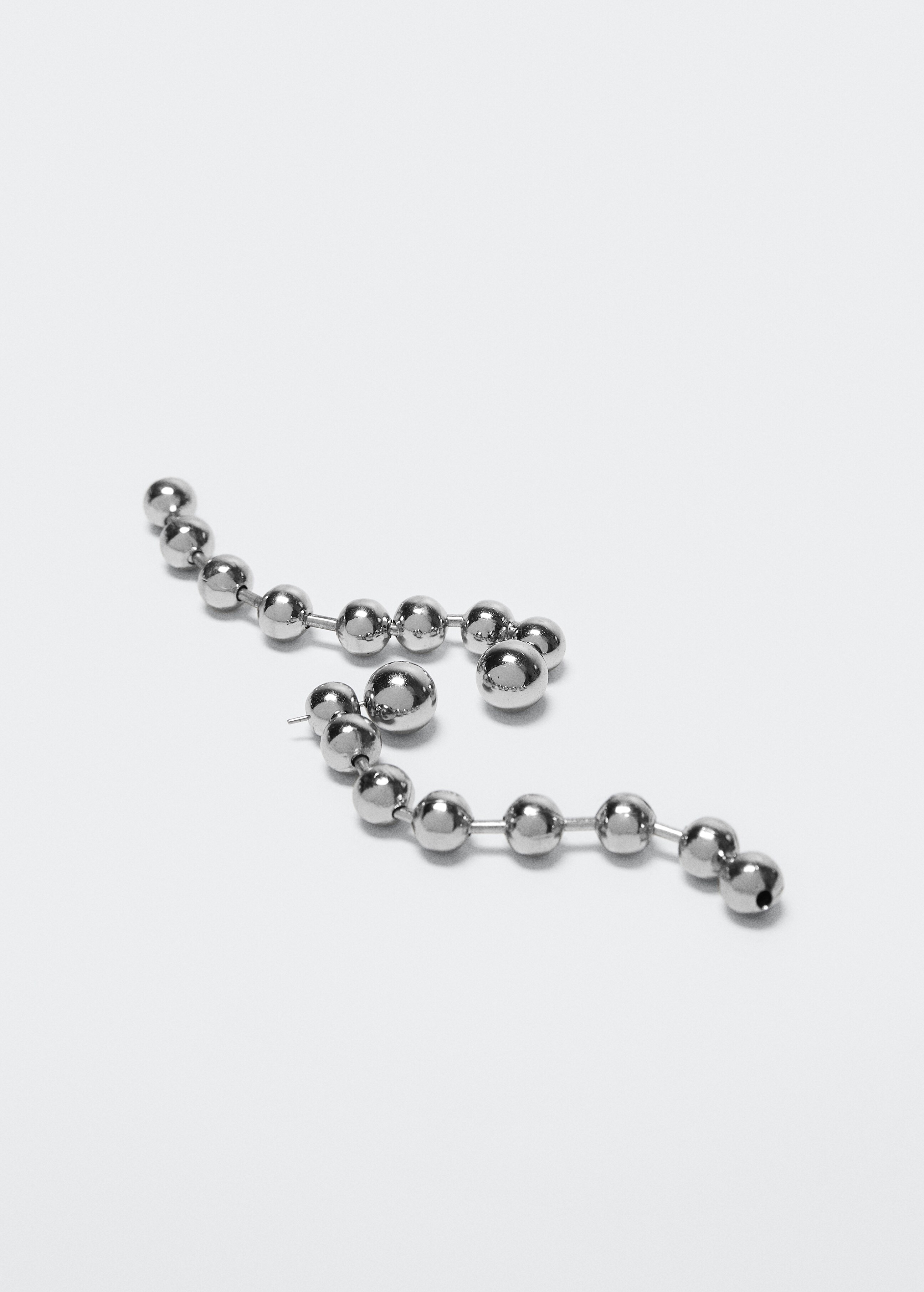Metal bead earrings - Medium plane