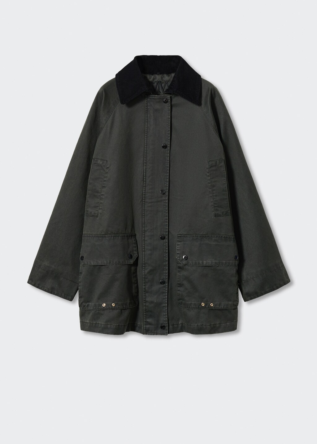 Waxed-effect parka - Woman | MANGO OUTLET Denmark