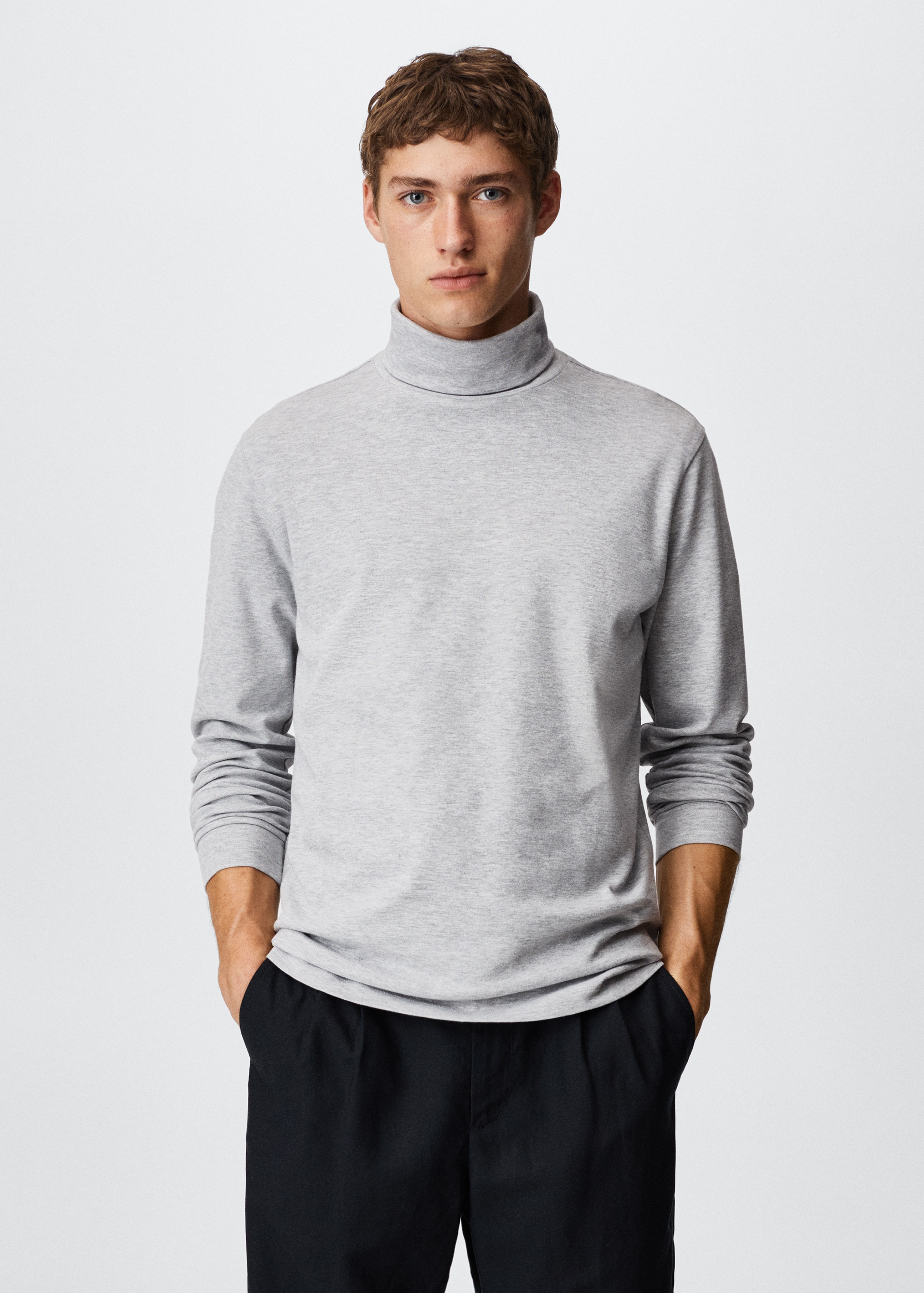 Turtleneck cotton T-shirt - Medium plane