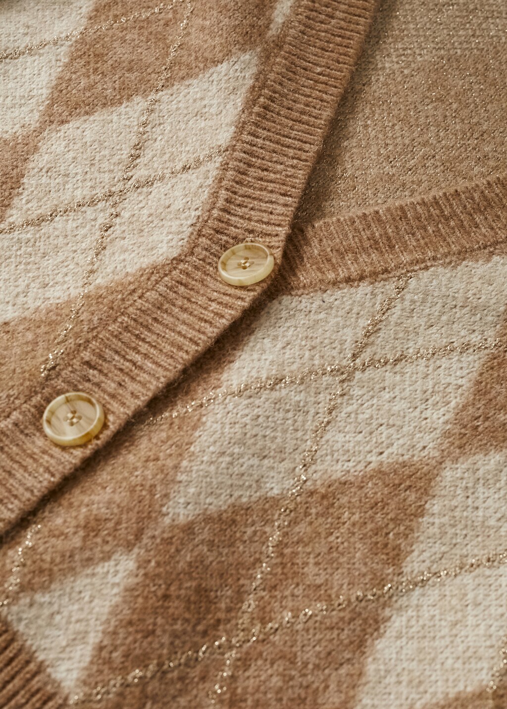 Diamond cardigan with lurex detail - Details of the article 8