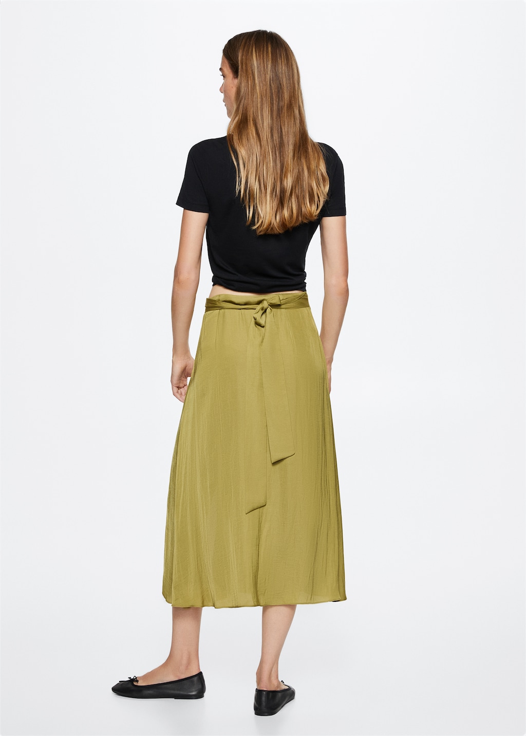 Bow satin skirt - Reverse of the article