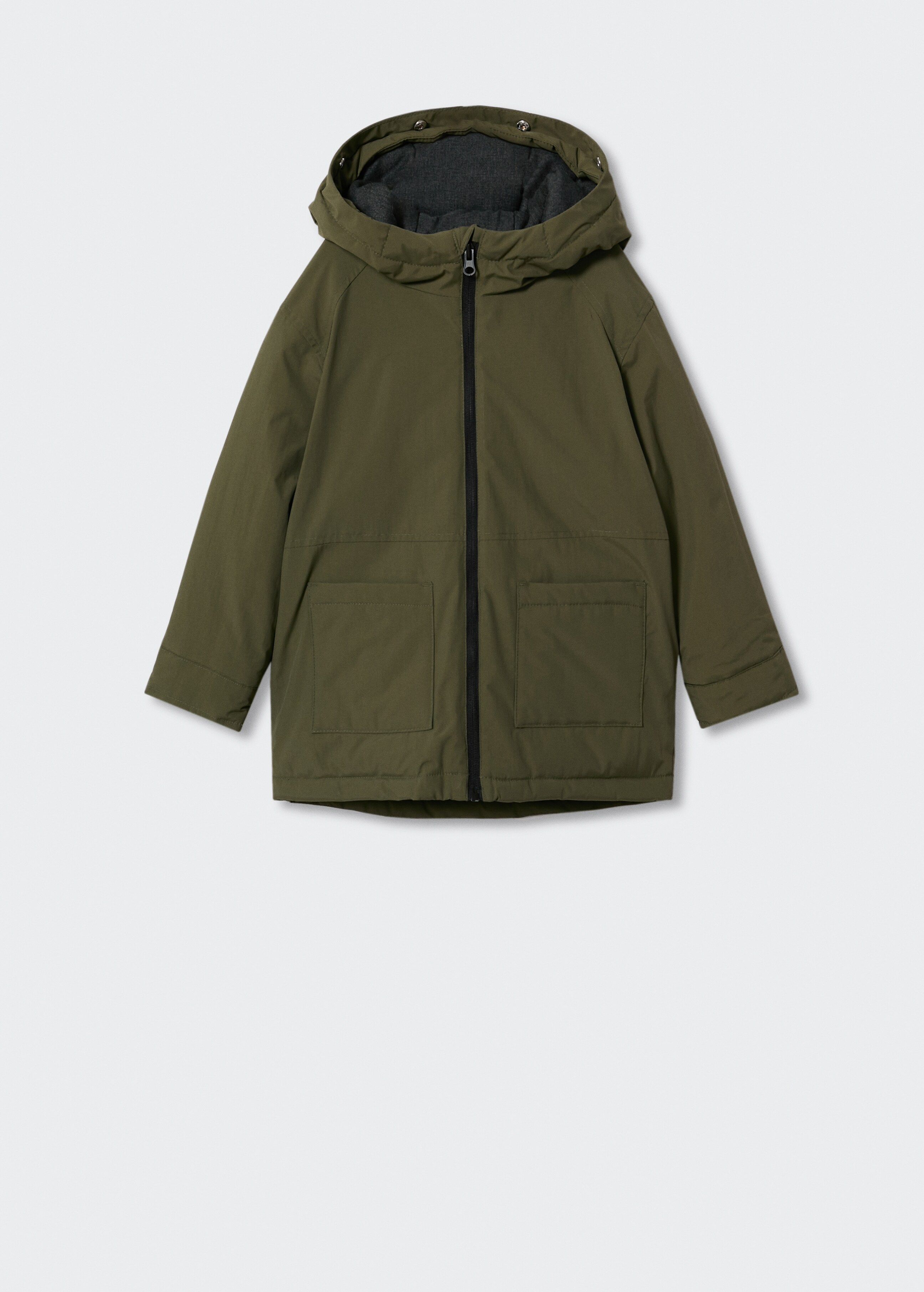 Anorak with shearling-effect hood - Details of the article 0