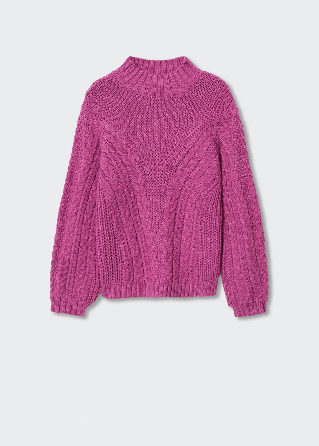 Perkins-neck braided sweater  - Article without model