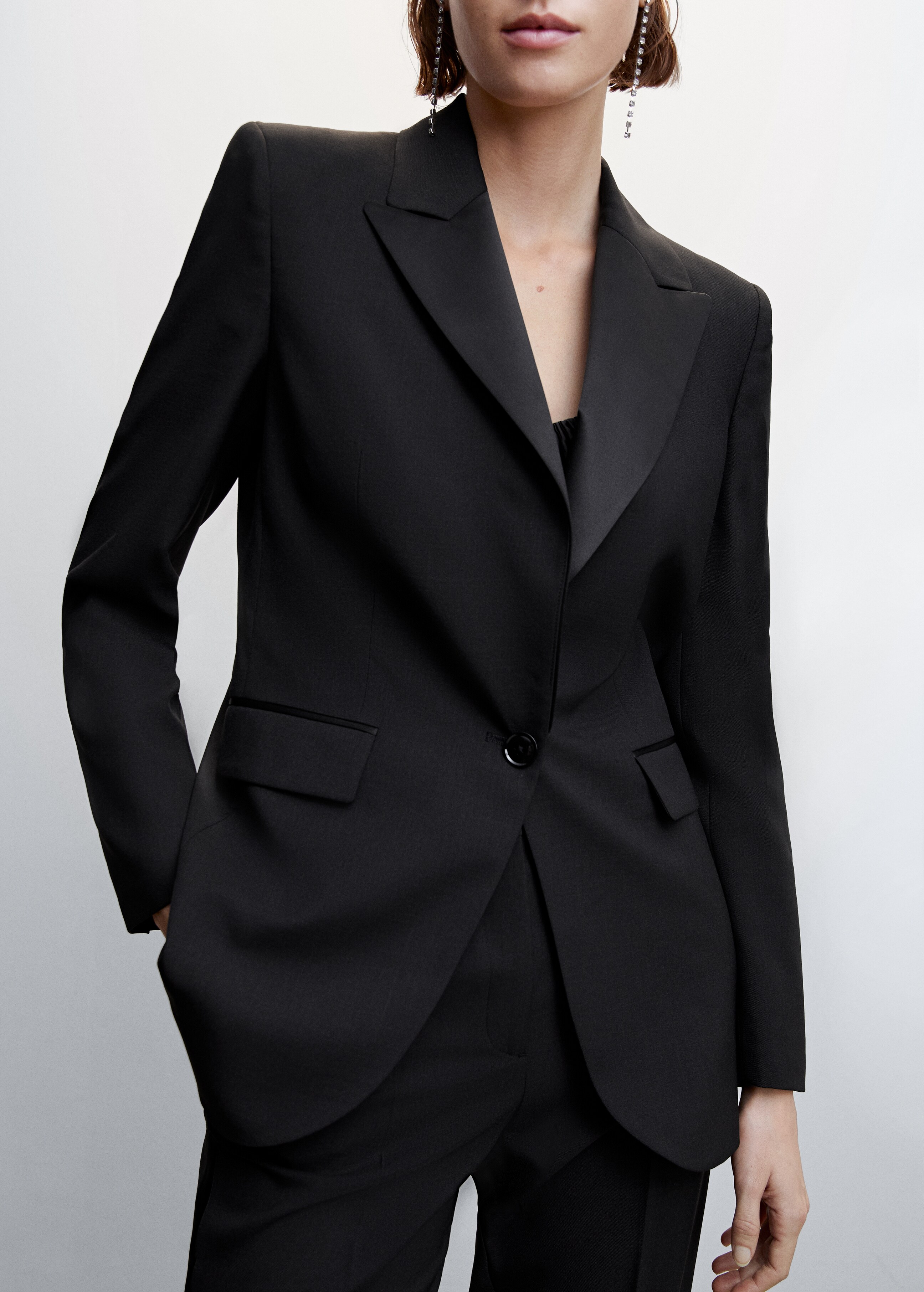 Satin lapels suit blazer - Details of the article 6