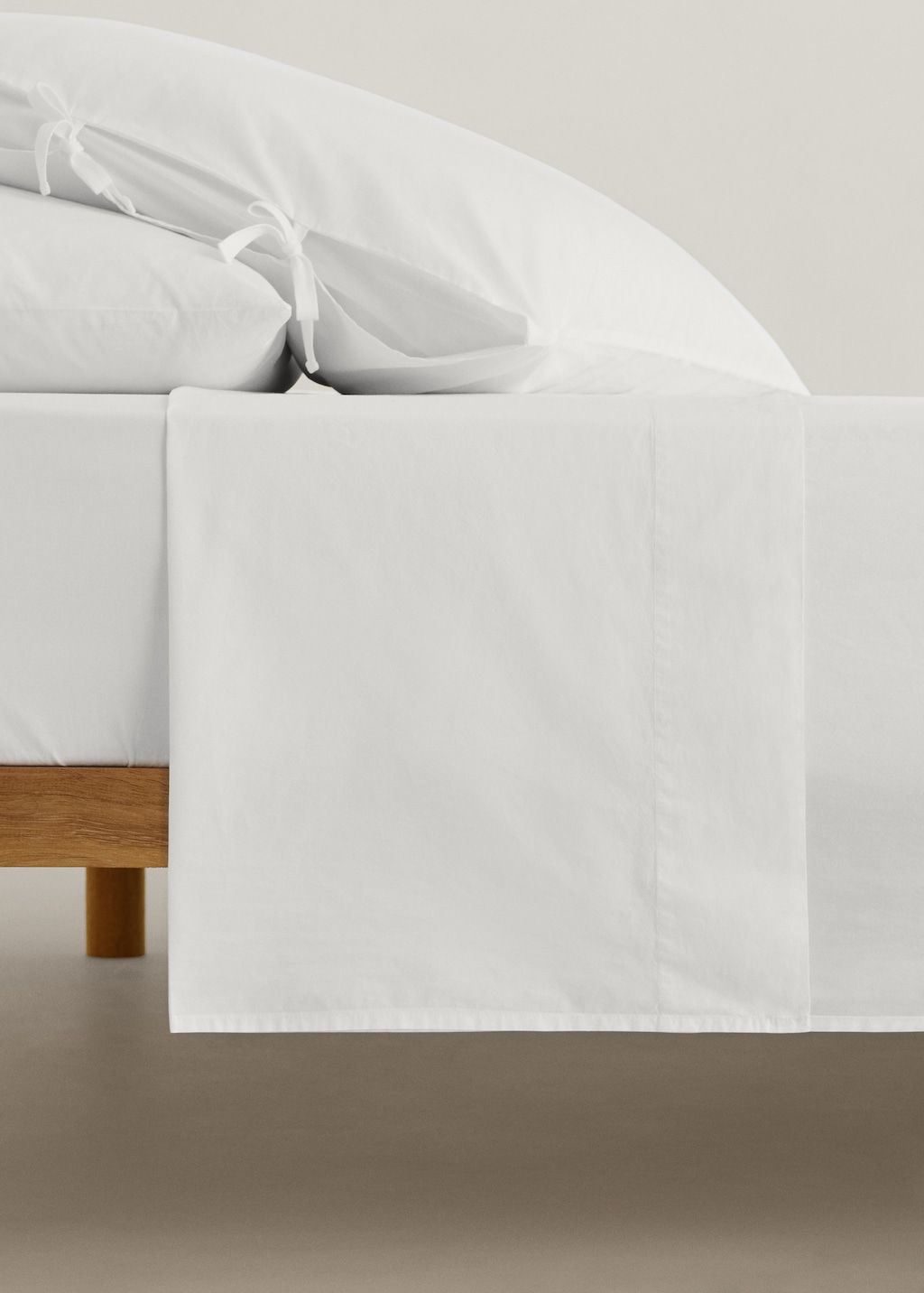 Washed cotton flat sheet 210x280cm - Medium plane