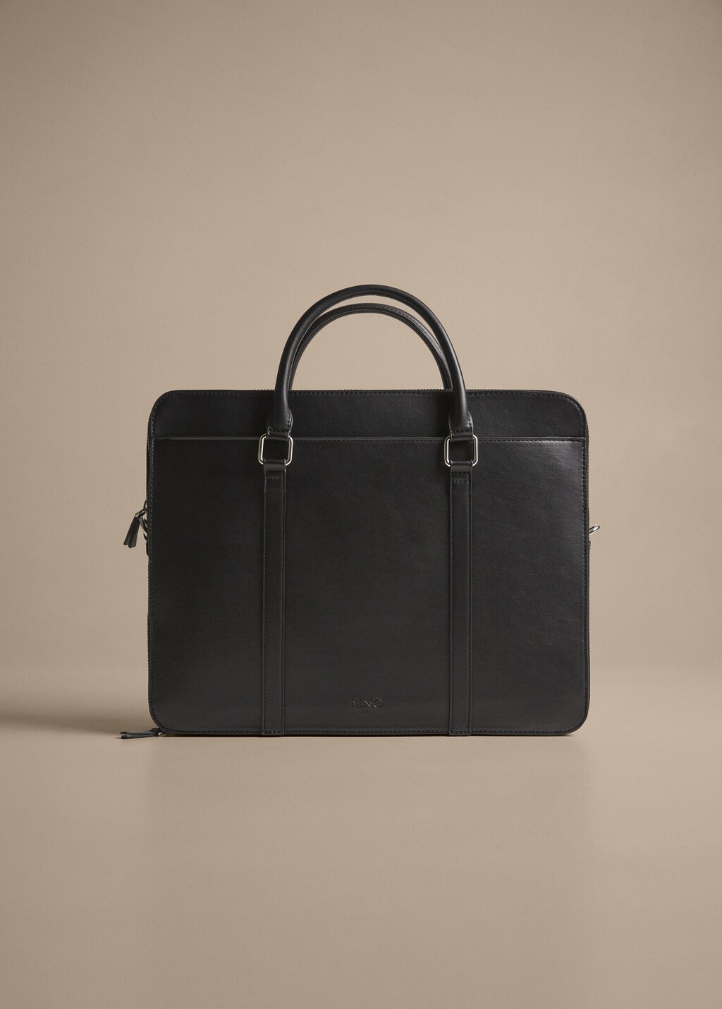 Zip-pockets pebbled tote briefcase - Details of the article 7