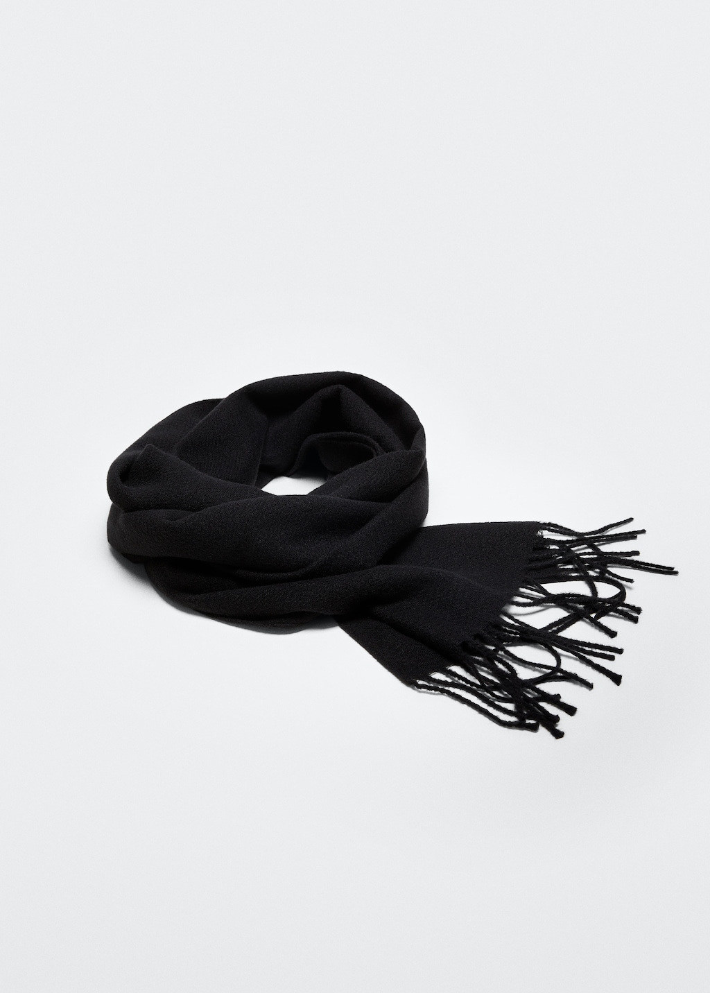 Fringed plain scarf - Medium plane