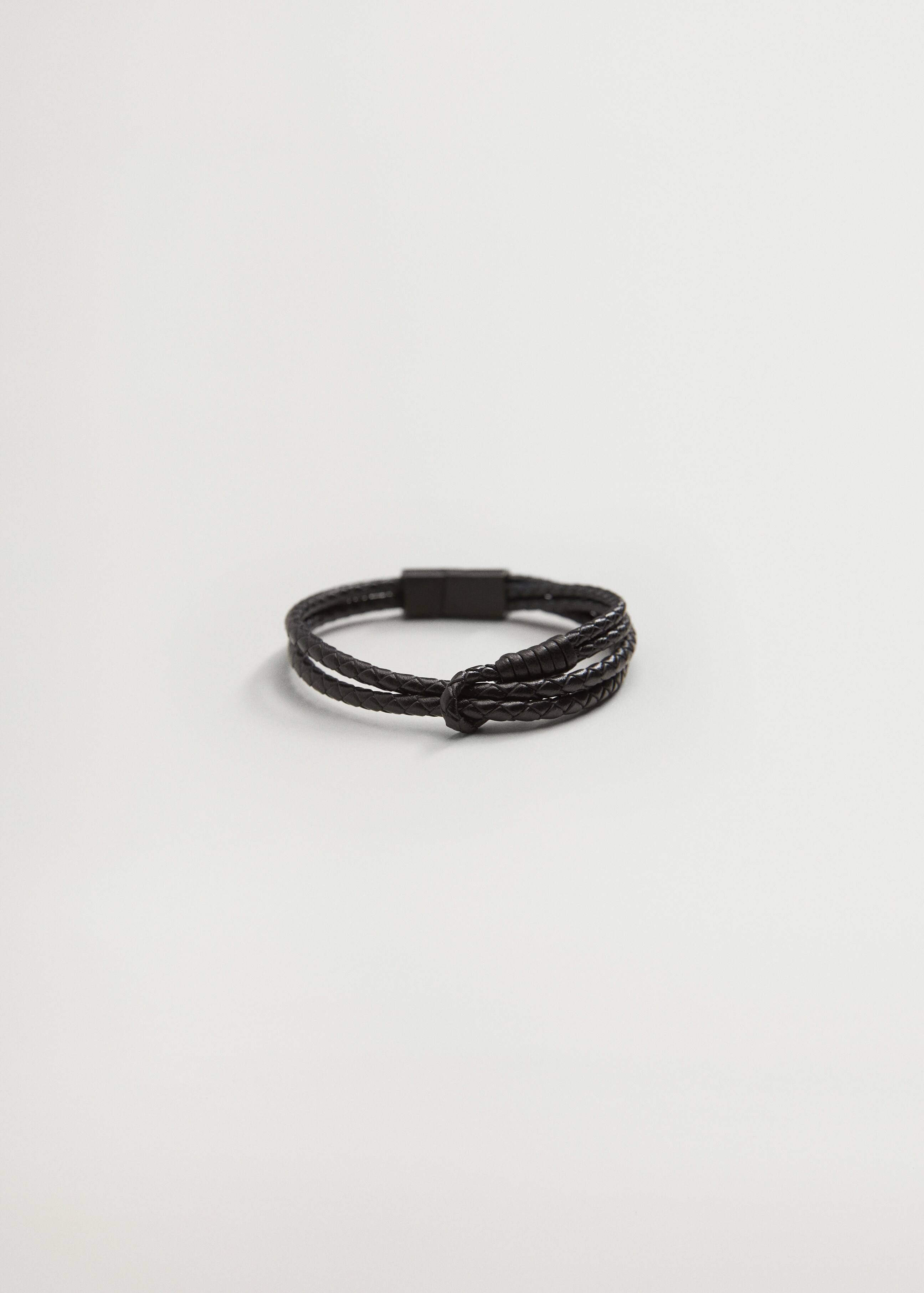 Braided leather-effect bracelet - Article without model