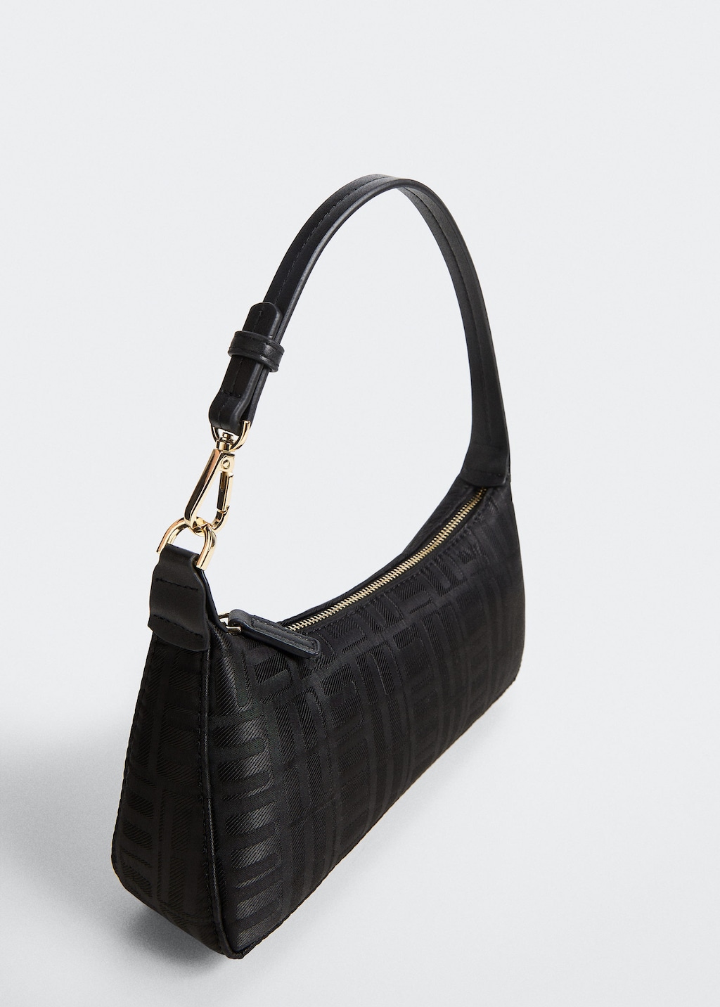 Mango black croc textured sling online bag