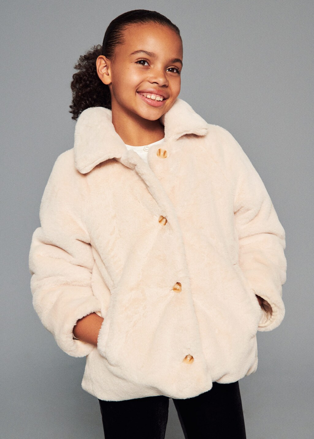 Girls cheap sheepskin coat