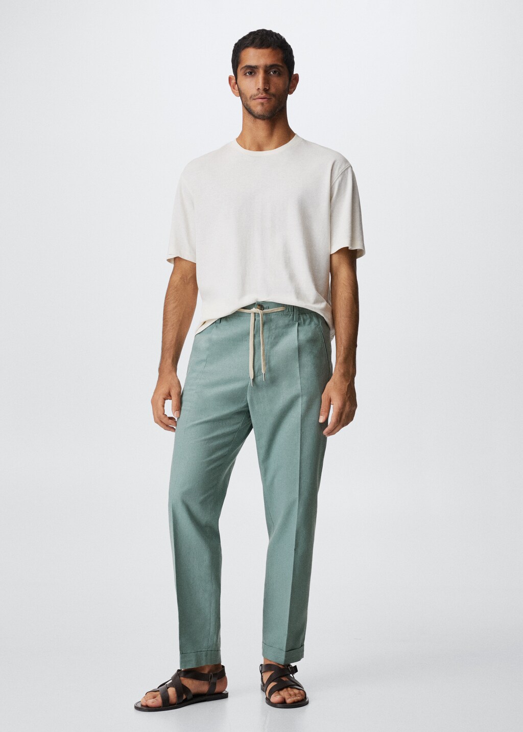 Relaxed linen trousers - General plane