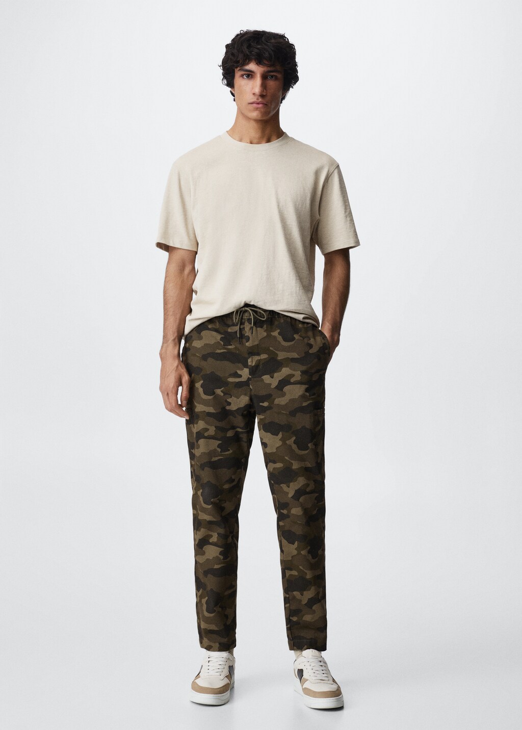 Camouflage cotton trousers - General plane