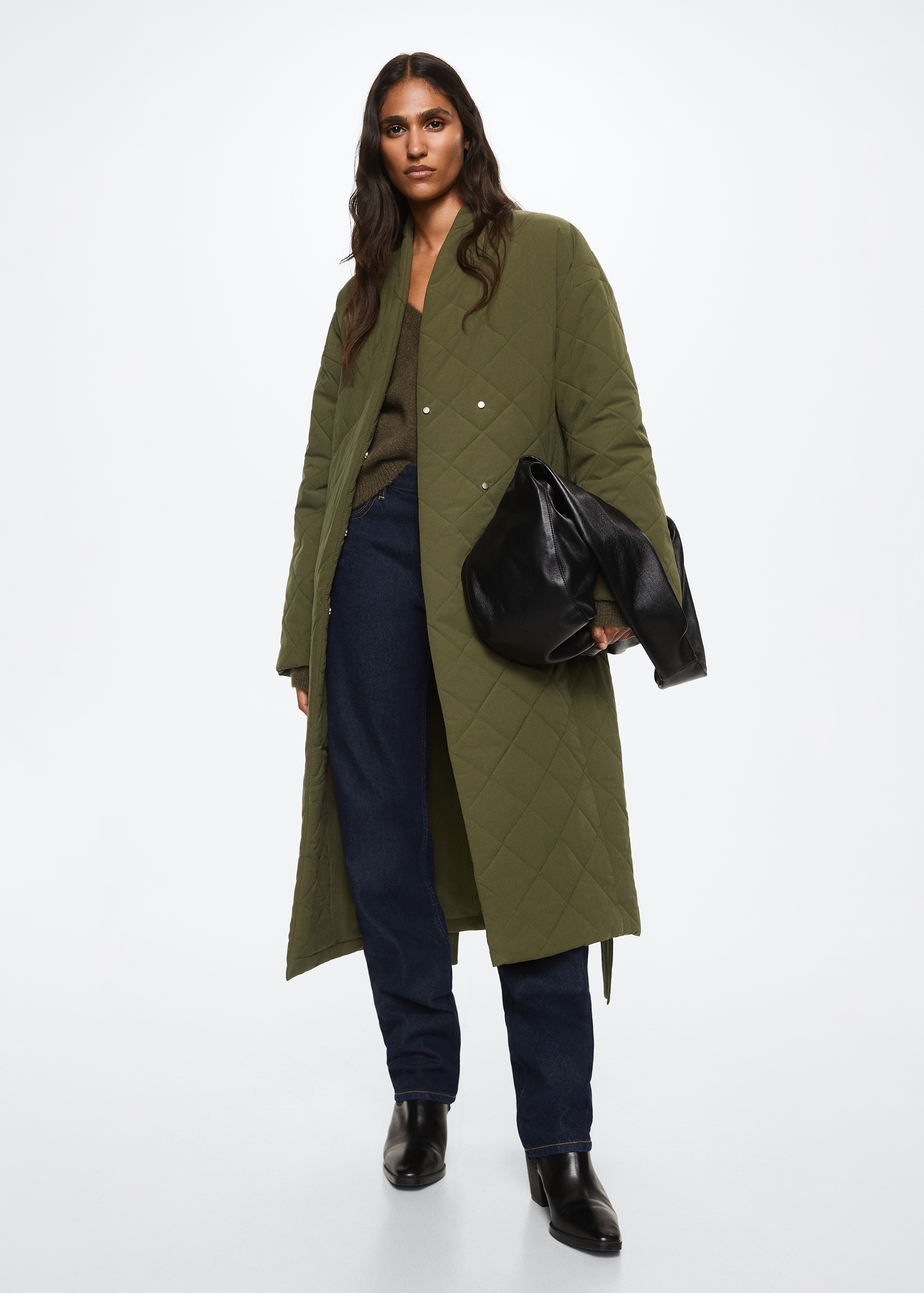 Oversize quilted coat - General plane