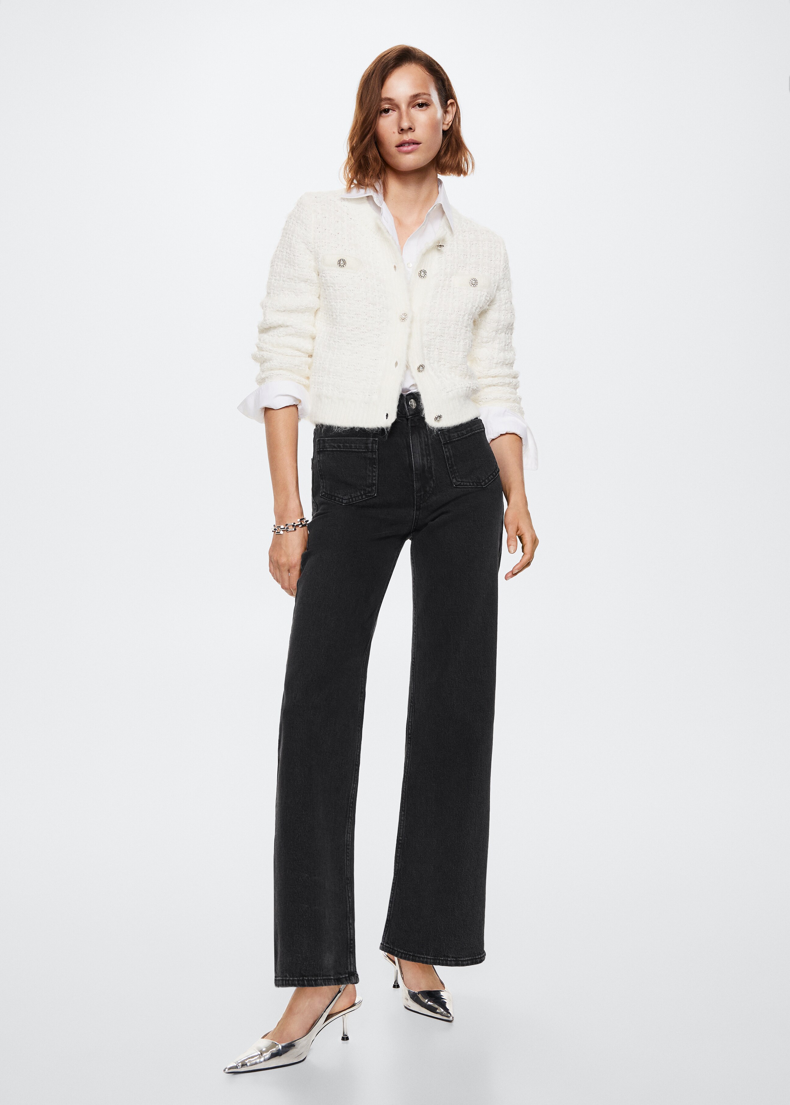 Wide-leg jeans with pockets - General plane