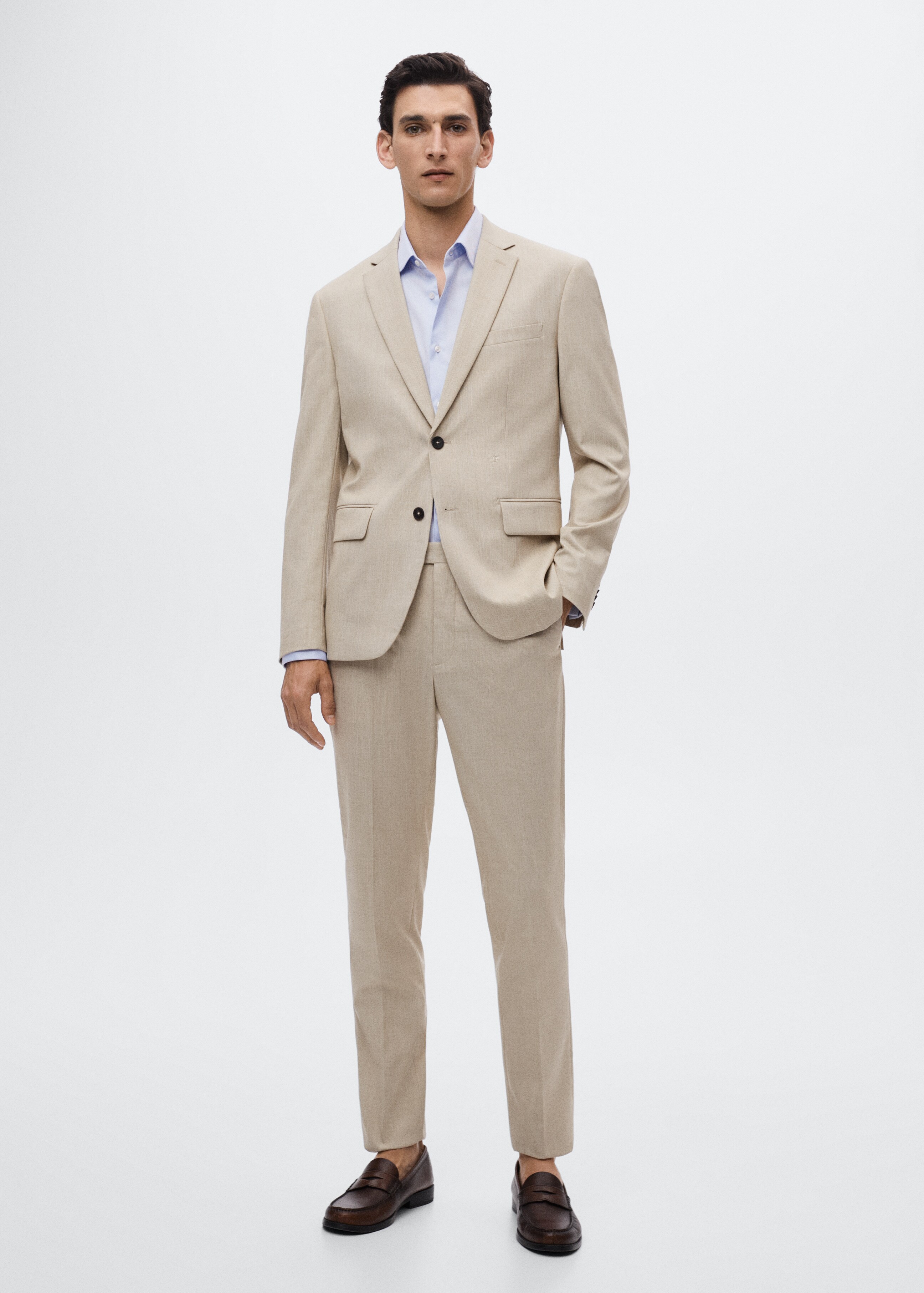 Slim fit cotton suit shirt - General plane