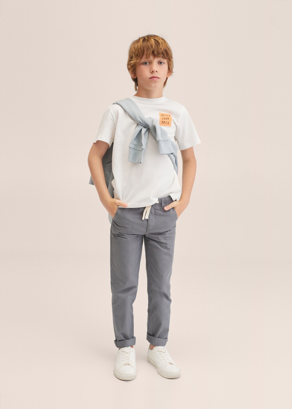 Cotton jogger-style trousers - General plane