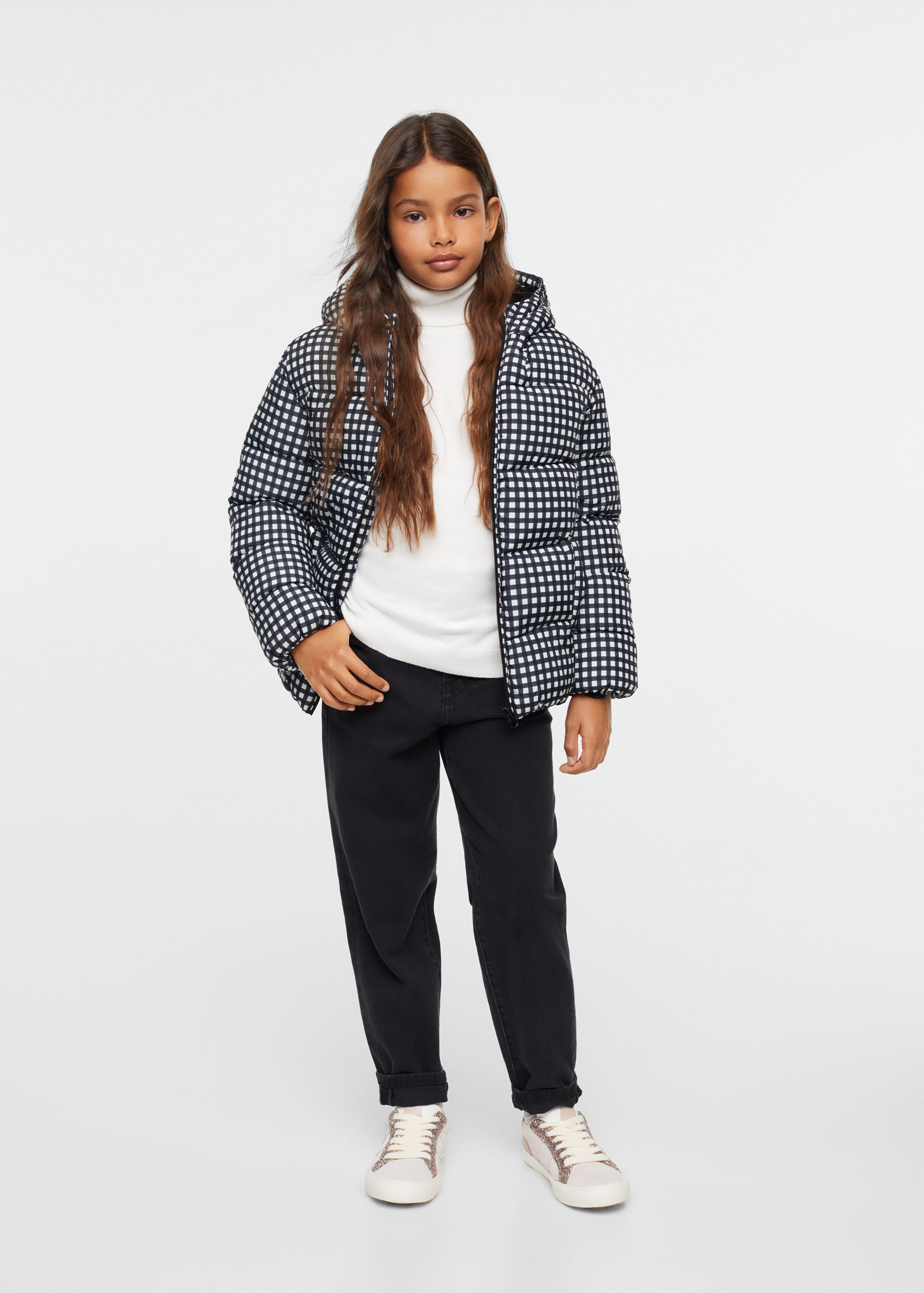 Hood quilted coat - General plane