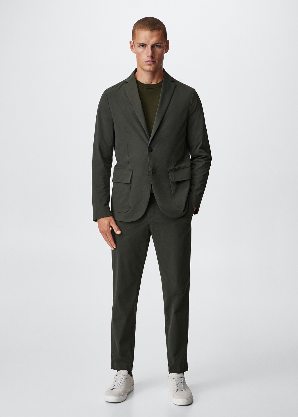 Slim-fit stretch suit blazer - General plane