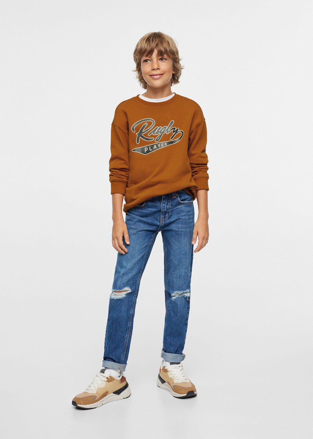 Cotton-blend printed sweatshirt - General plane