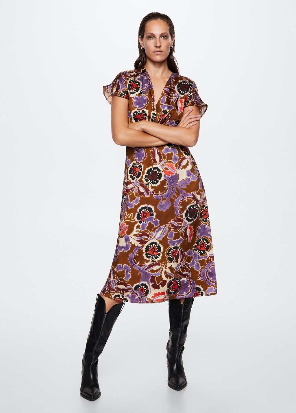 Floral print dress - General plane