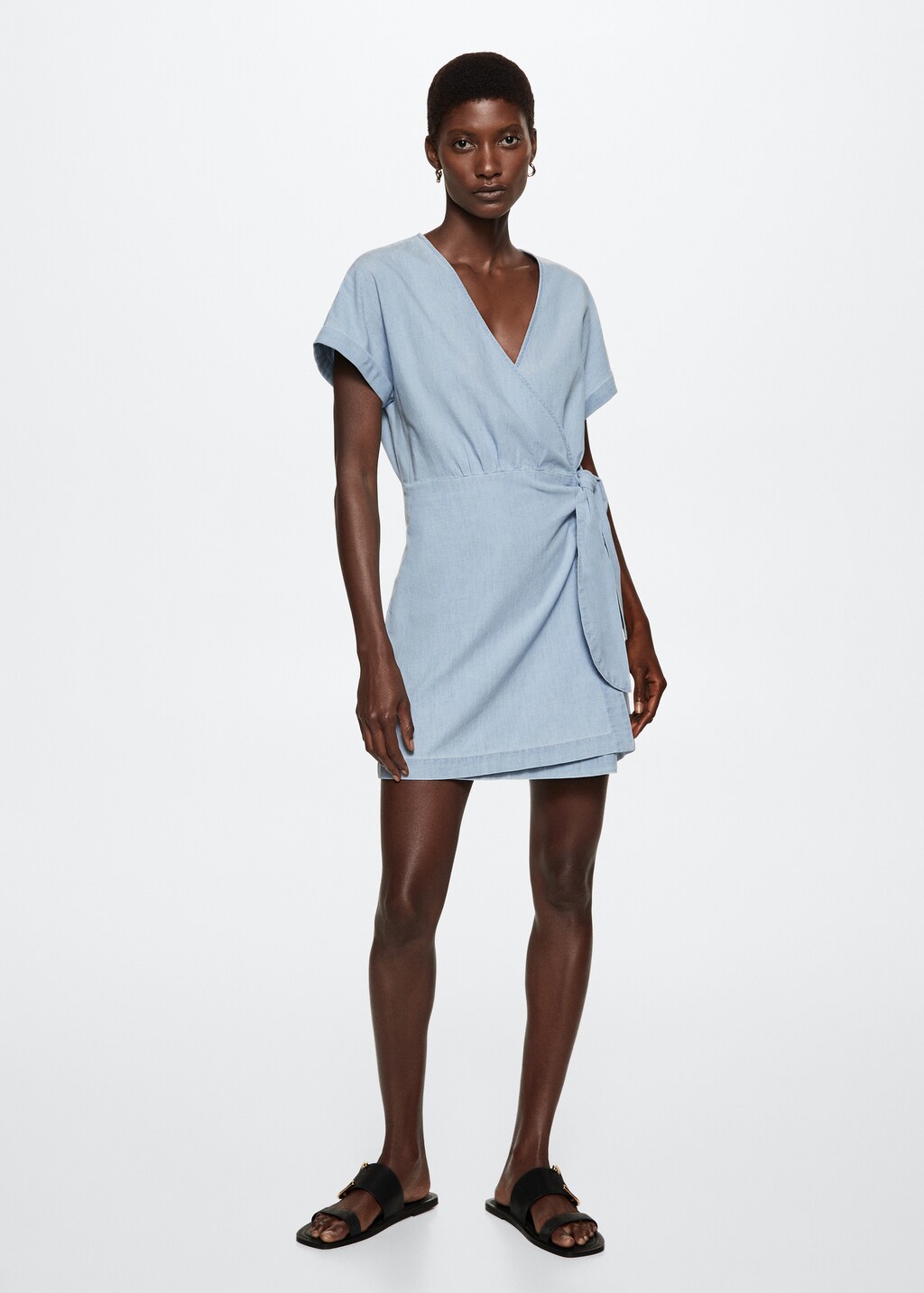 Bow wrap dress mango hotsell