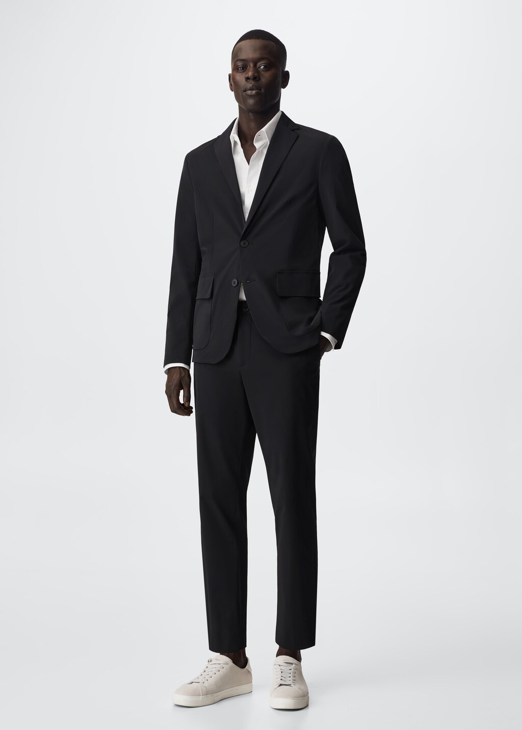 Slim-fit stretch suit blazer - General plane