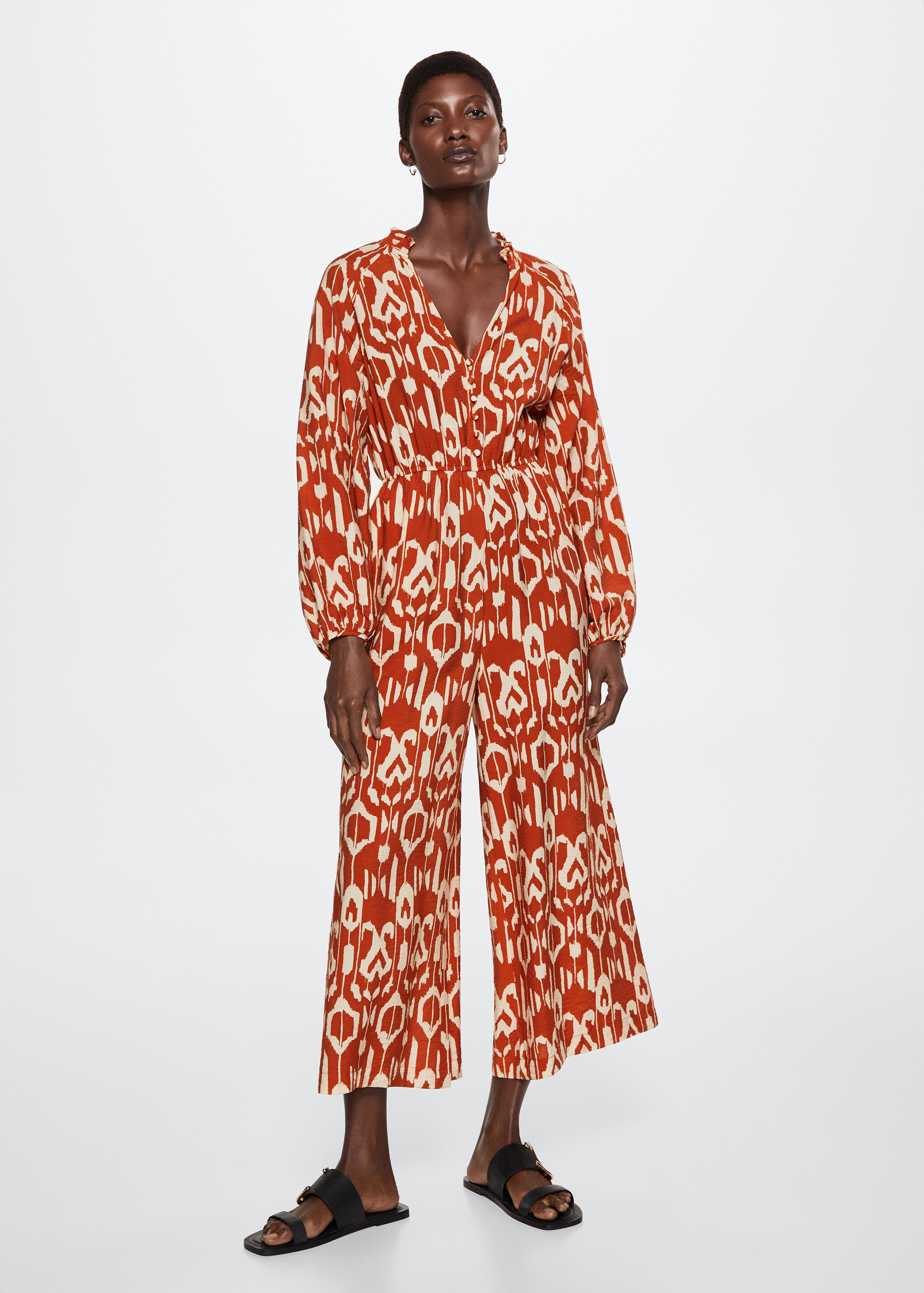 Fluid printed jumpsuit - General plane