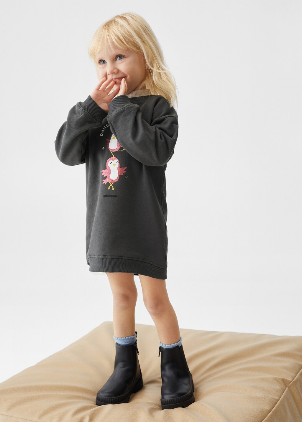 Cottoned sweatshirt dress - General plane