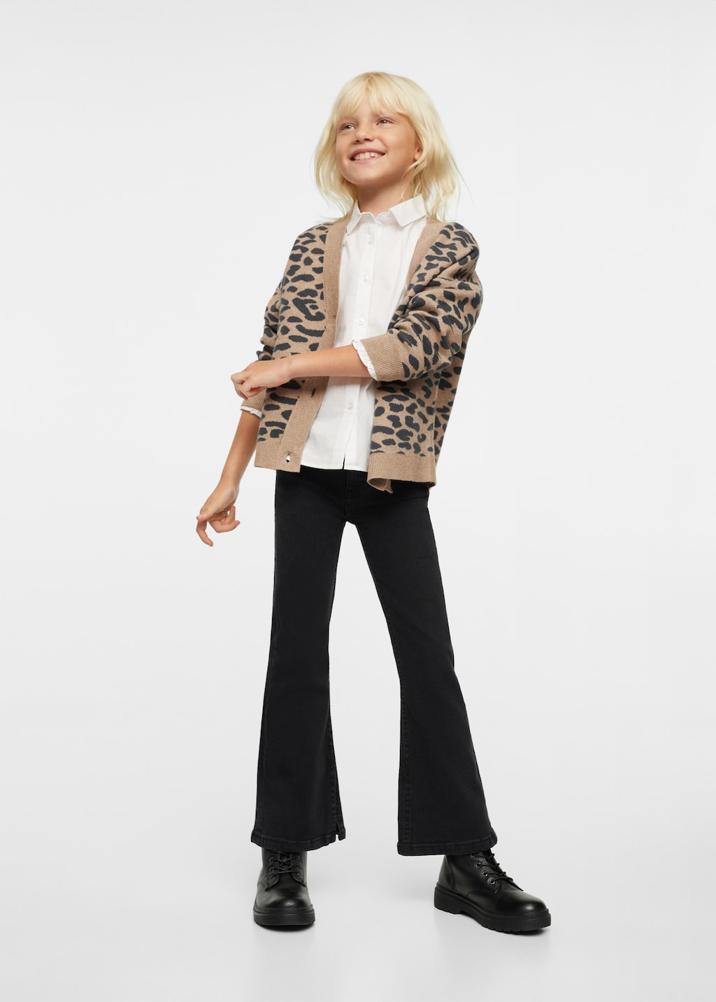 Leopard print cardigan - General plane