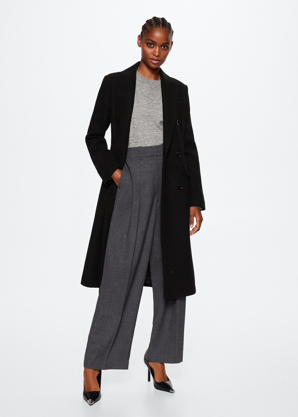 Tailored wool coat - General plane