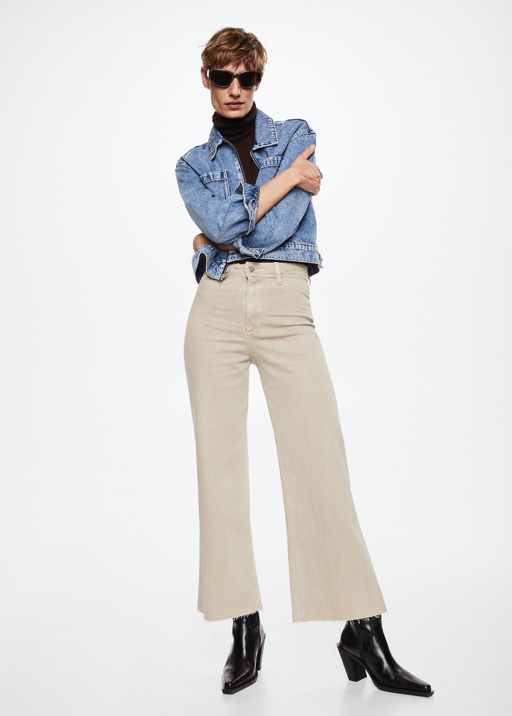 Jeans culotte mujer sale