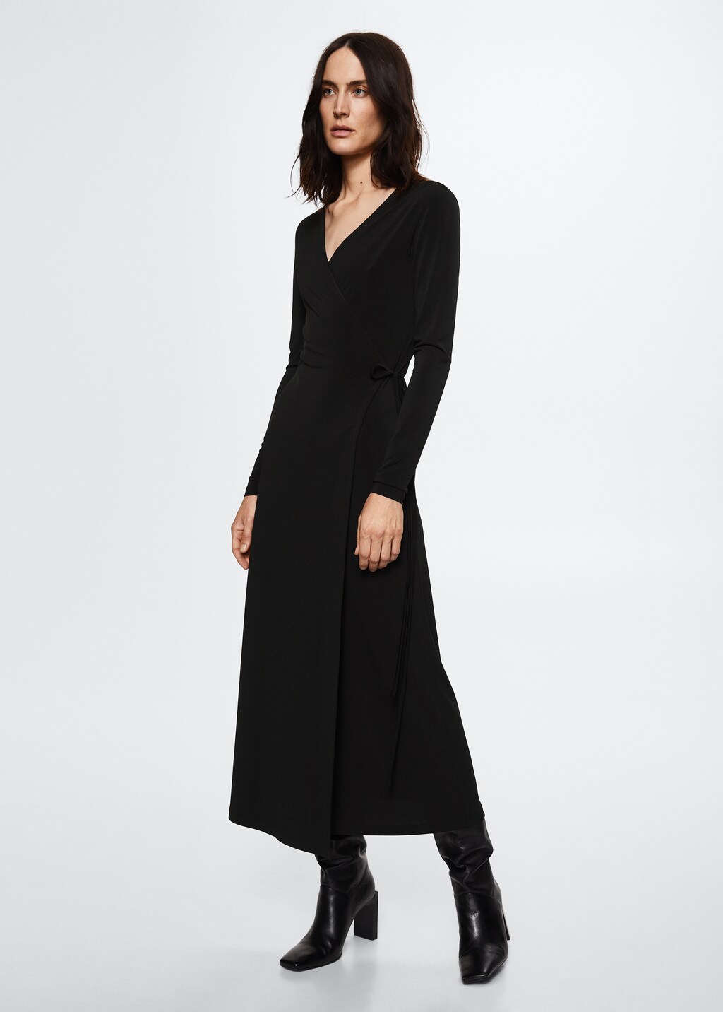 Knotted wrap dress - General plane