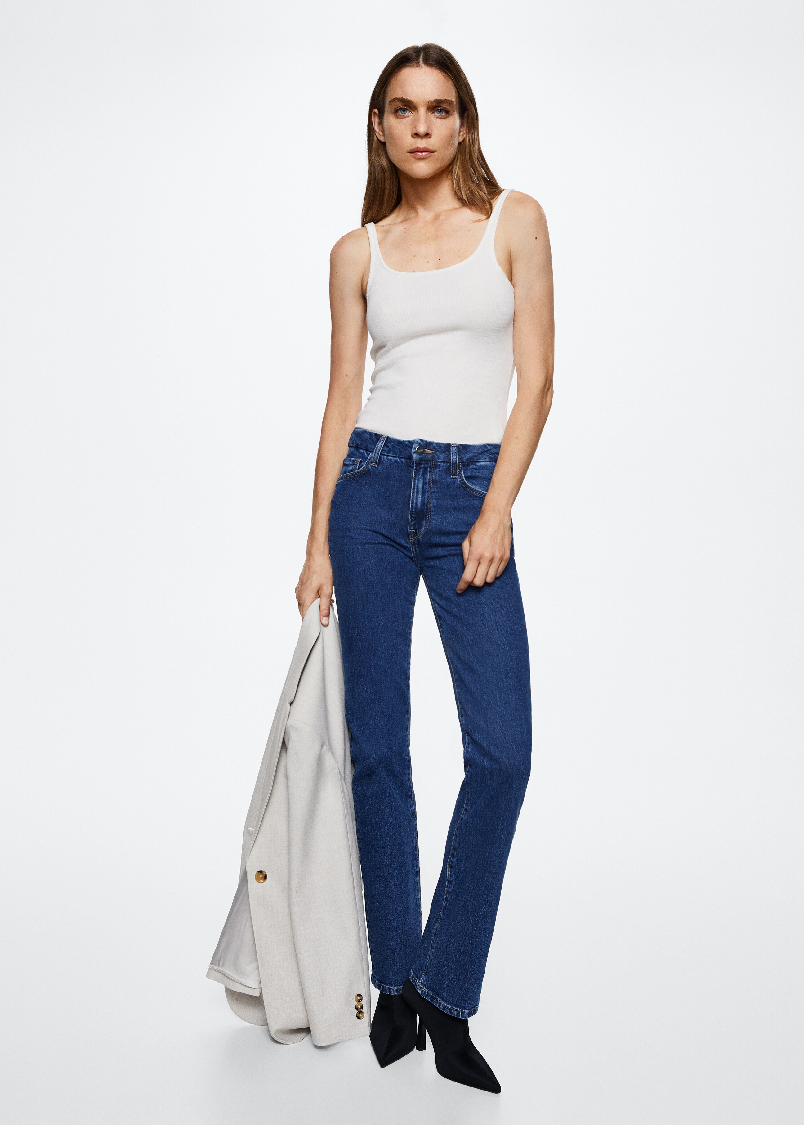 Mid-rise straight jeans - General plane