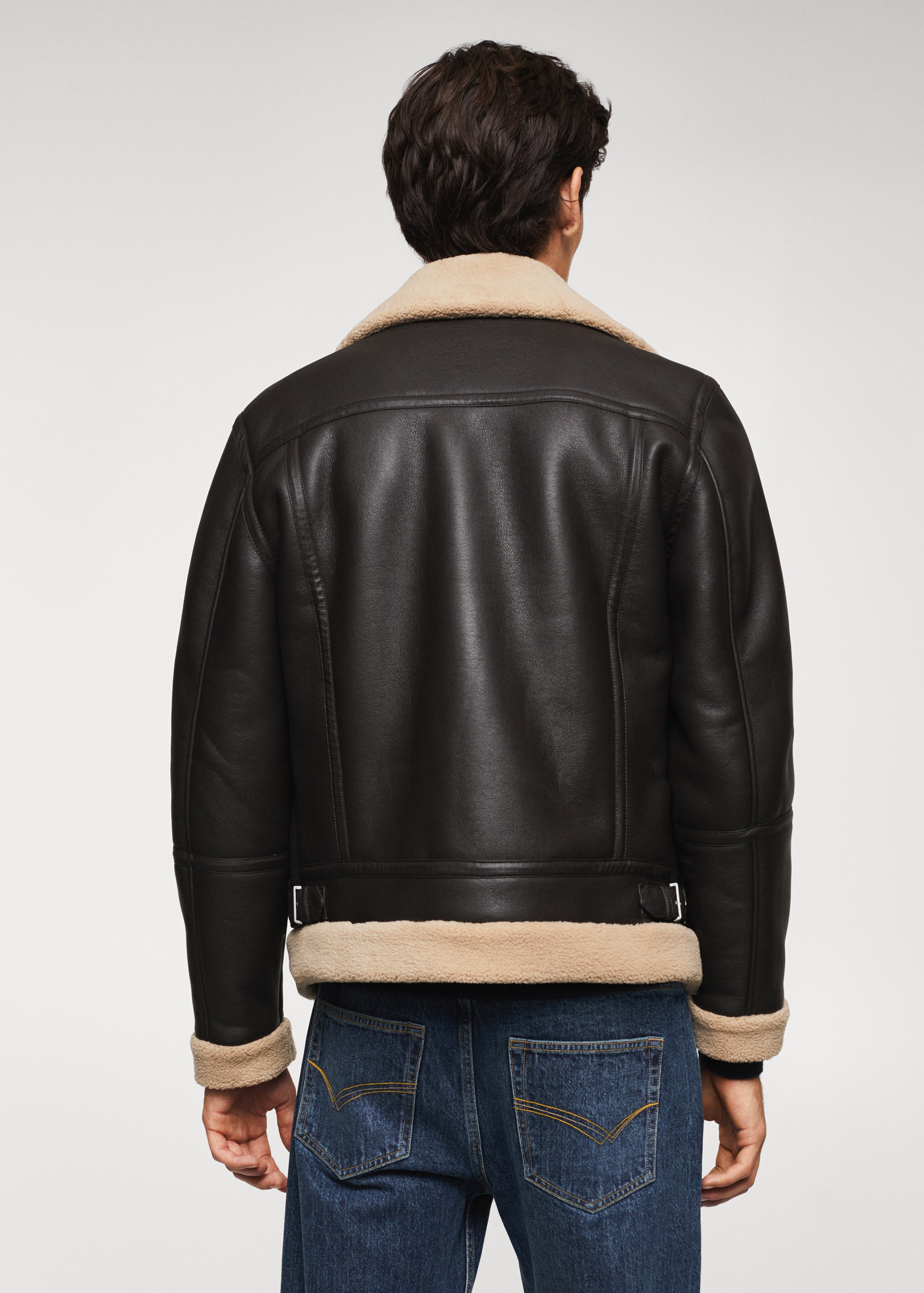 Faux shearling-lined jacket - Reverse of the article