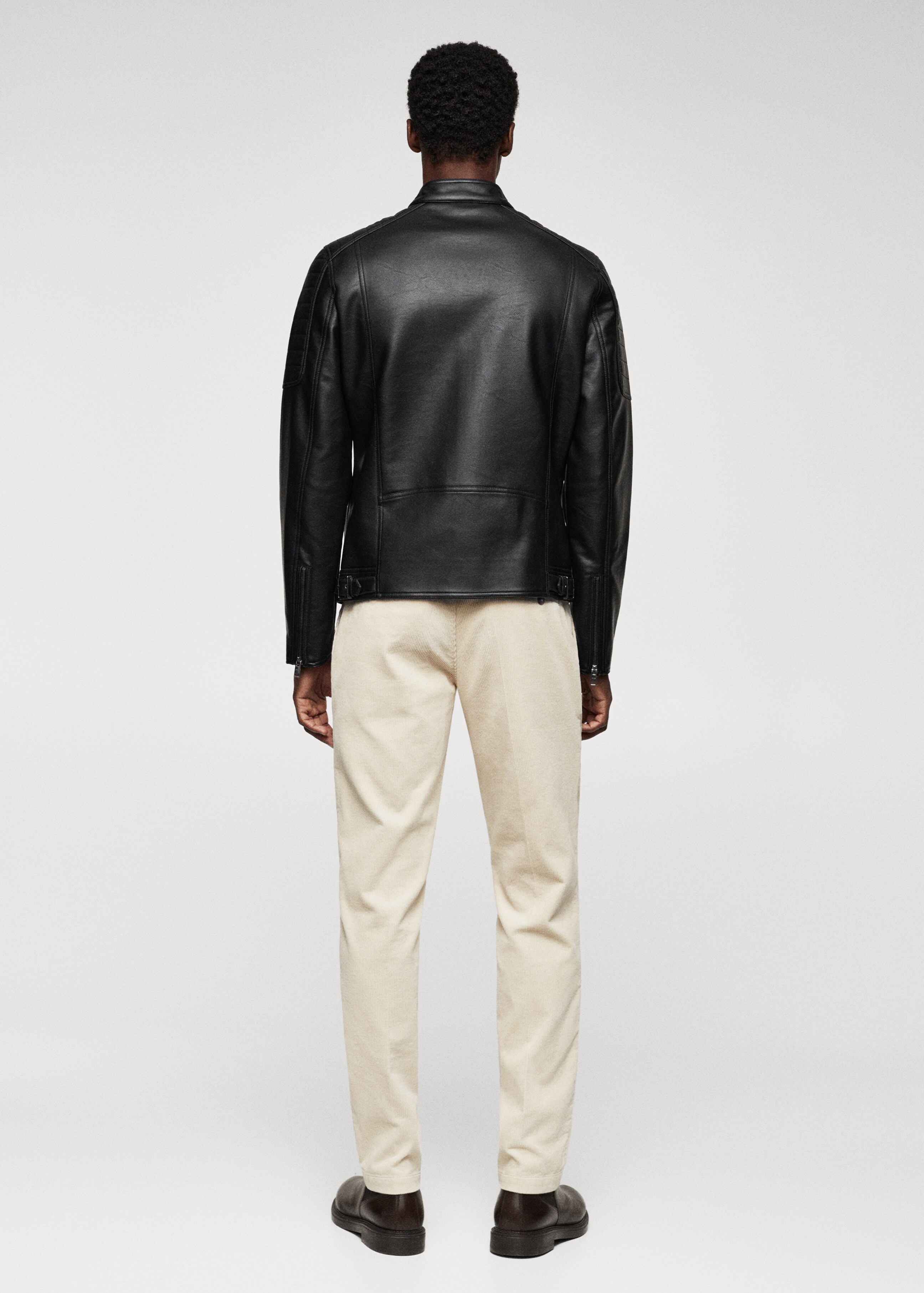 Leather-effect biker jacket - Reverse of the article