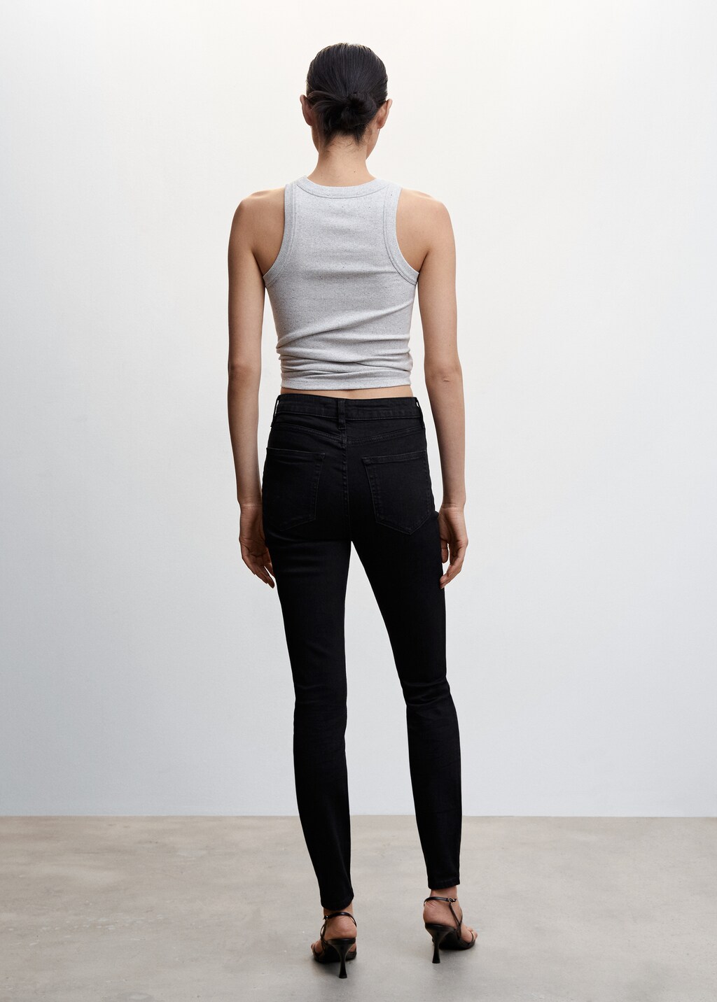 High-waist skinny jeans - Achterkant van het artikel