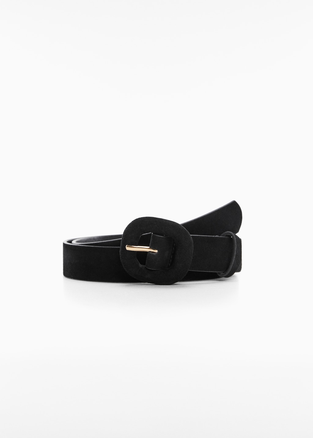 Leather belt with square buckle  - Article without model