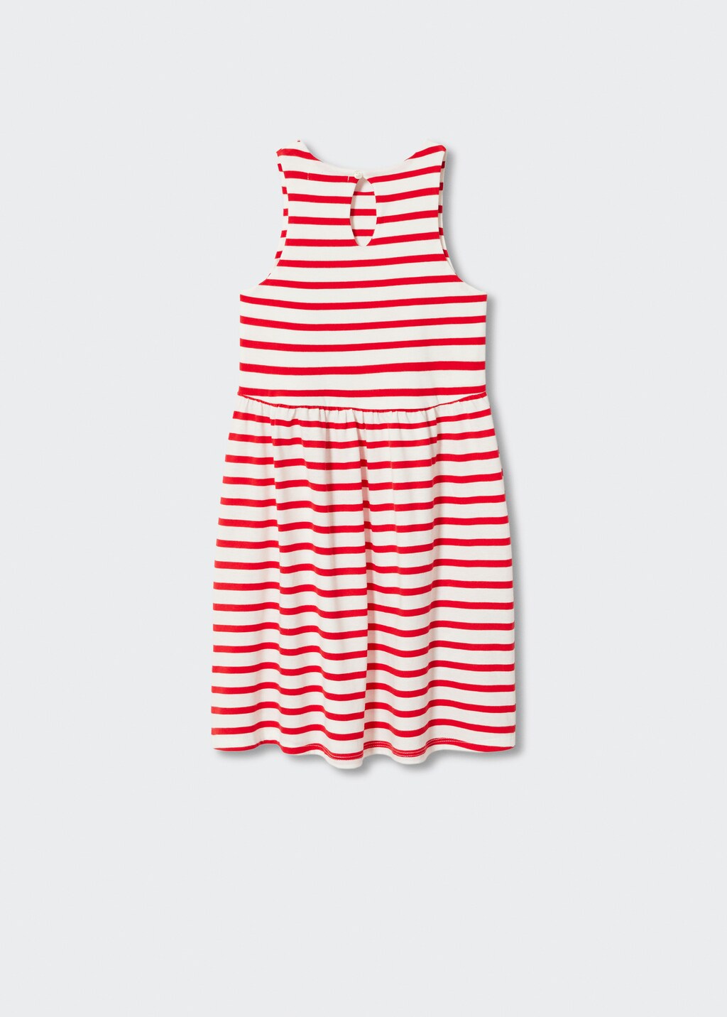 Striped ruffle dress - Reverse of the article