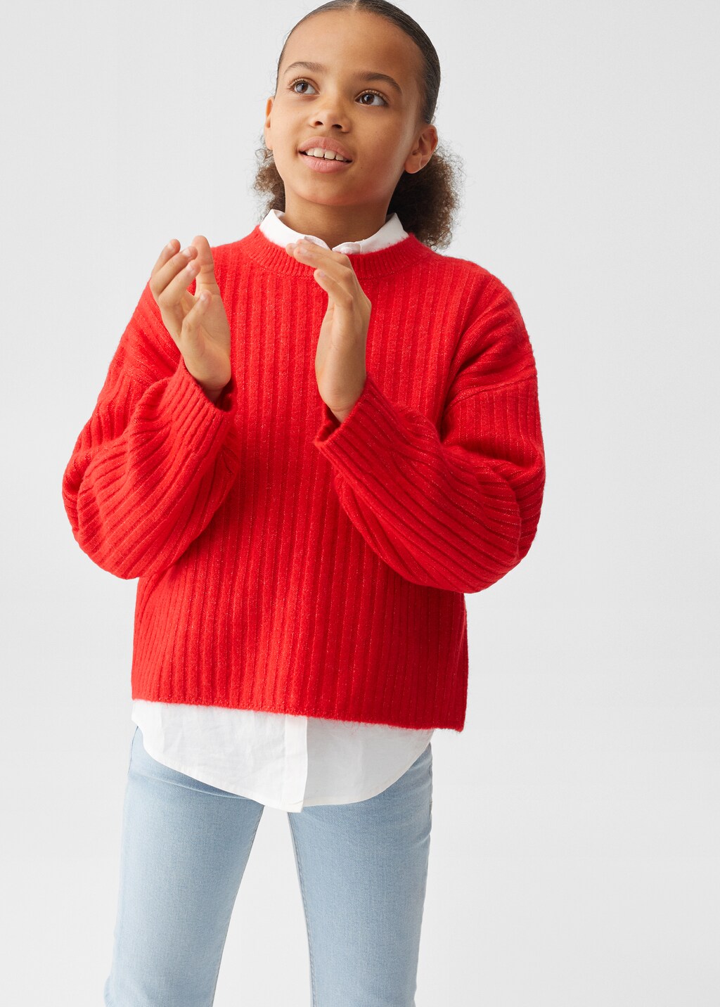 Ribbed knit sweater - Medium plane