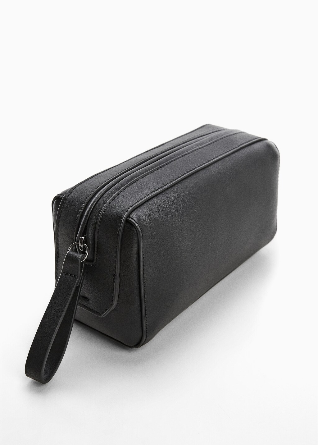 Leather-effect toiletry bag - Medium plane