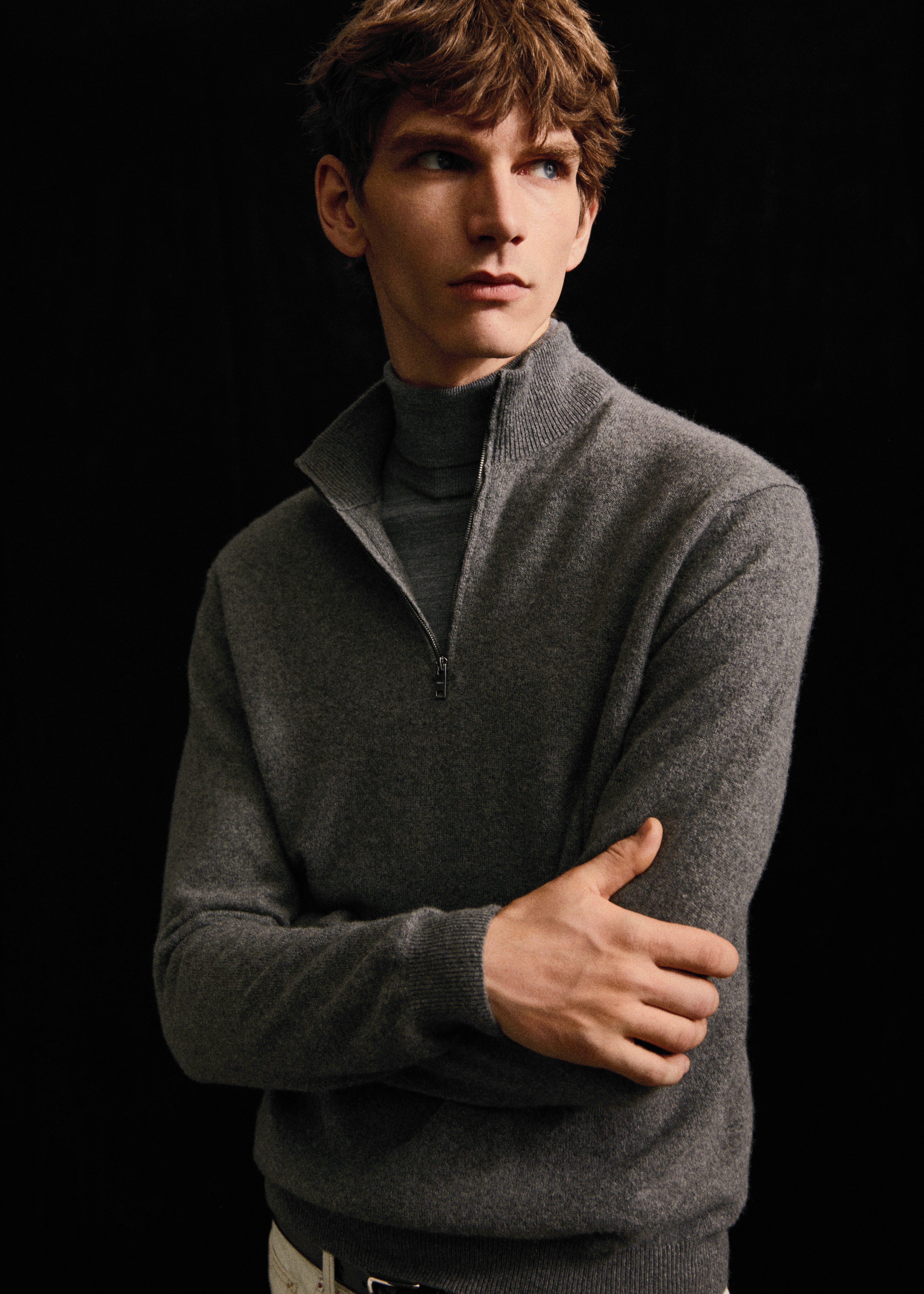 Zip-neck cashmere sweater  - Details of the article 7
