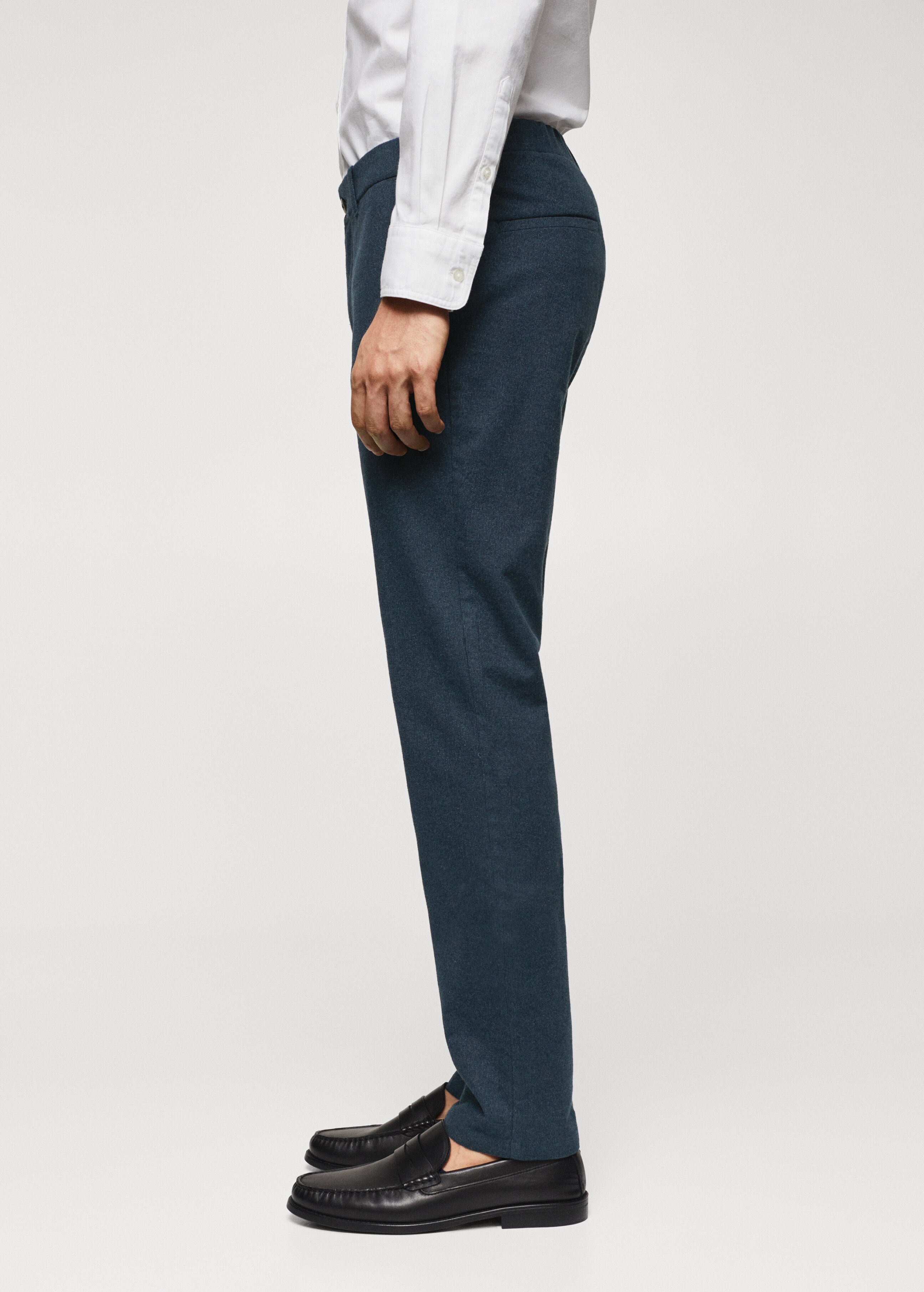 Slim-fit cotton trousers - Details of the article 4