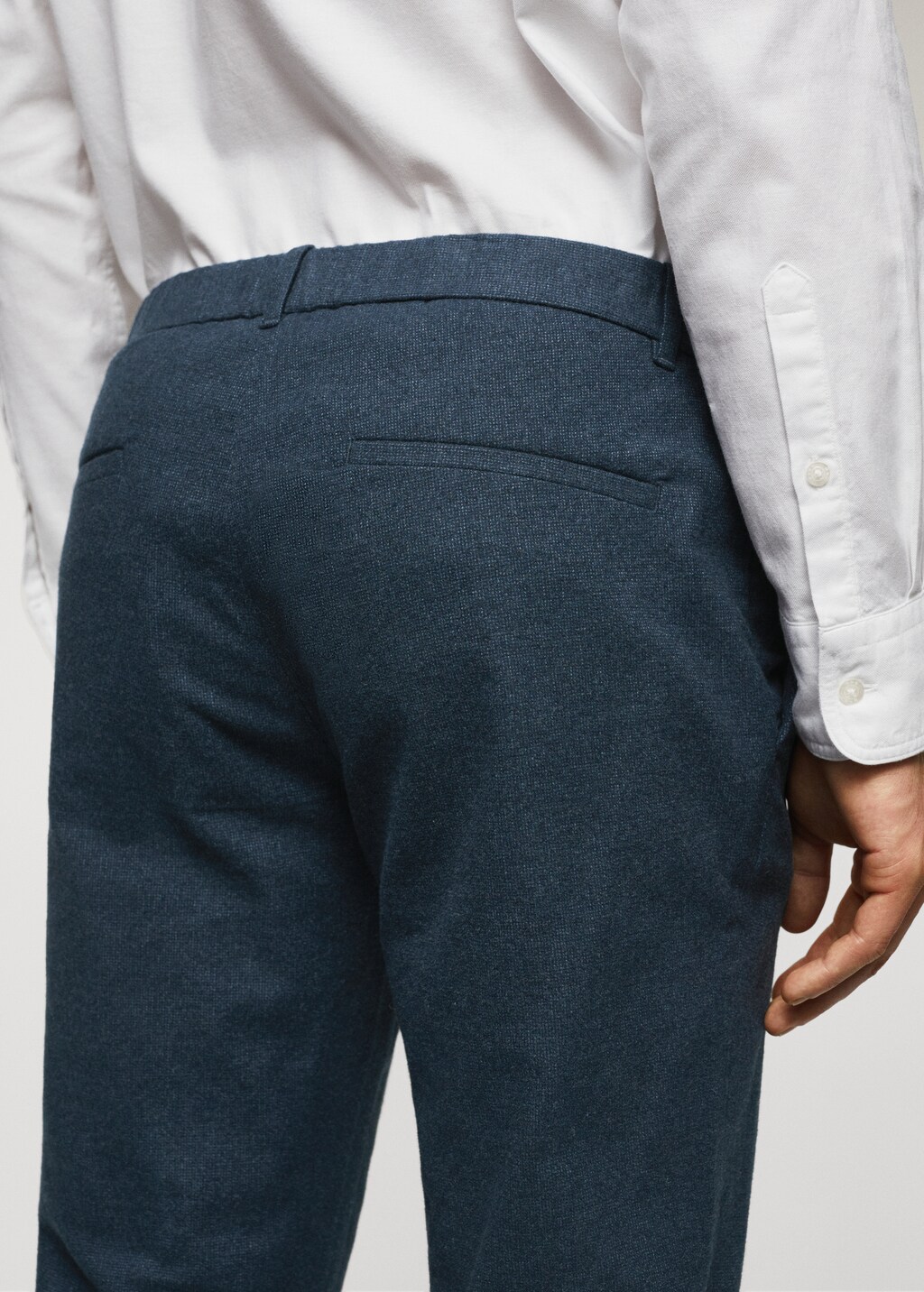 Slim-fit cotton trousers - Details of the article 6