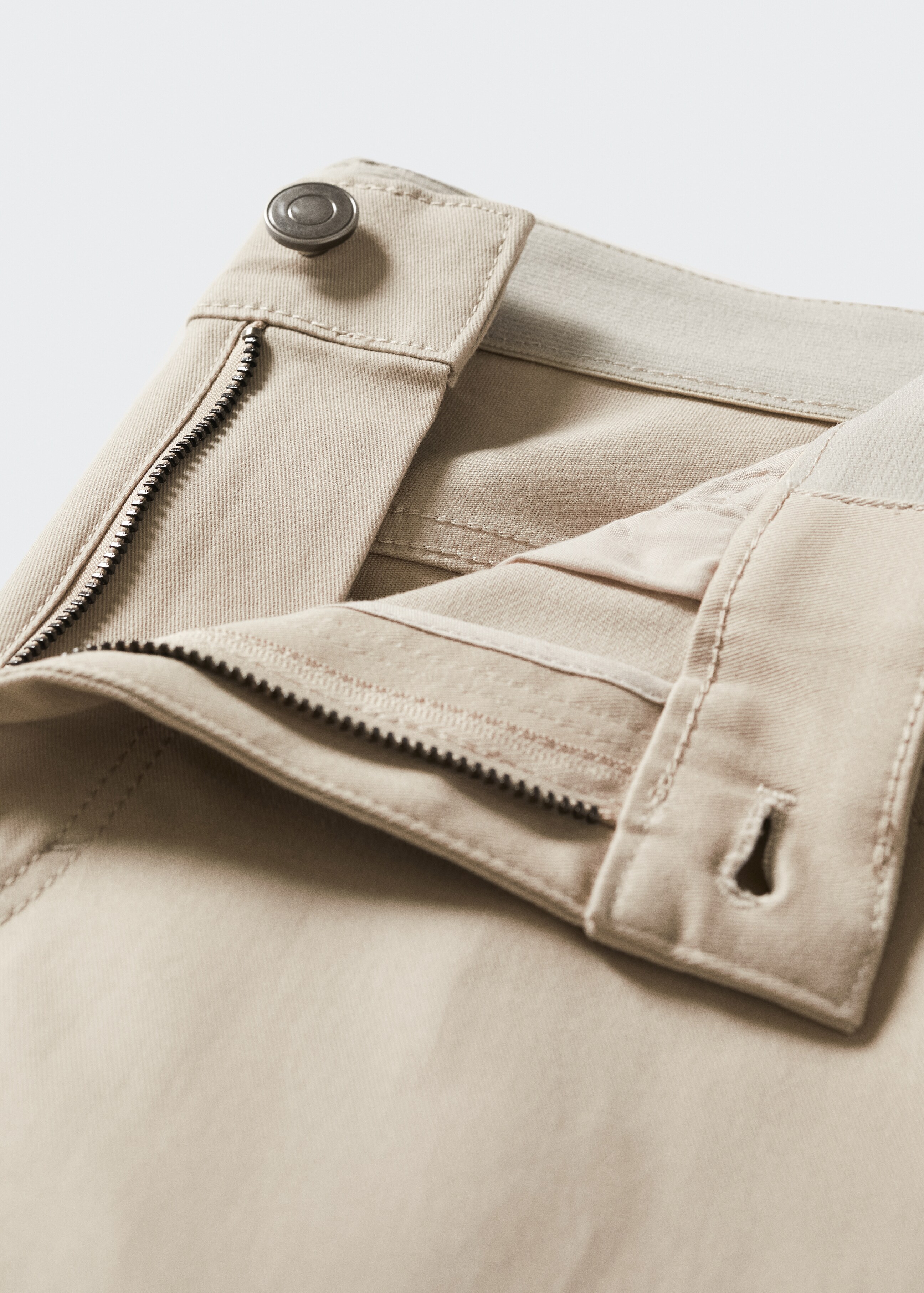 Slim fit denim-effect serge trousers - Details of the article 8