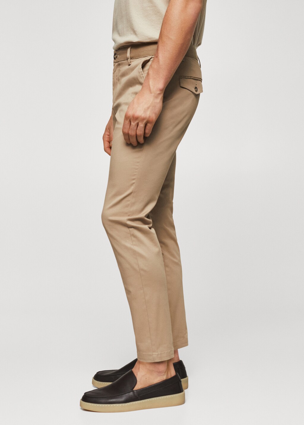 Cotton tapered crop pants - Details of the article 4