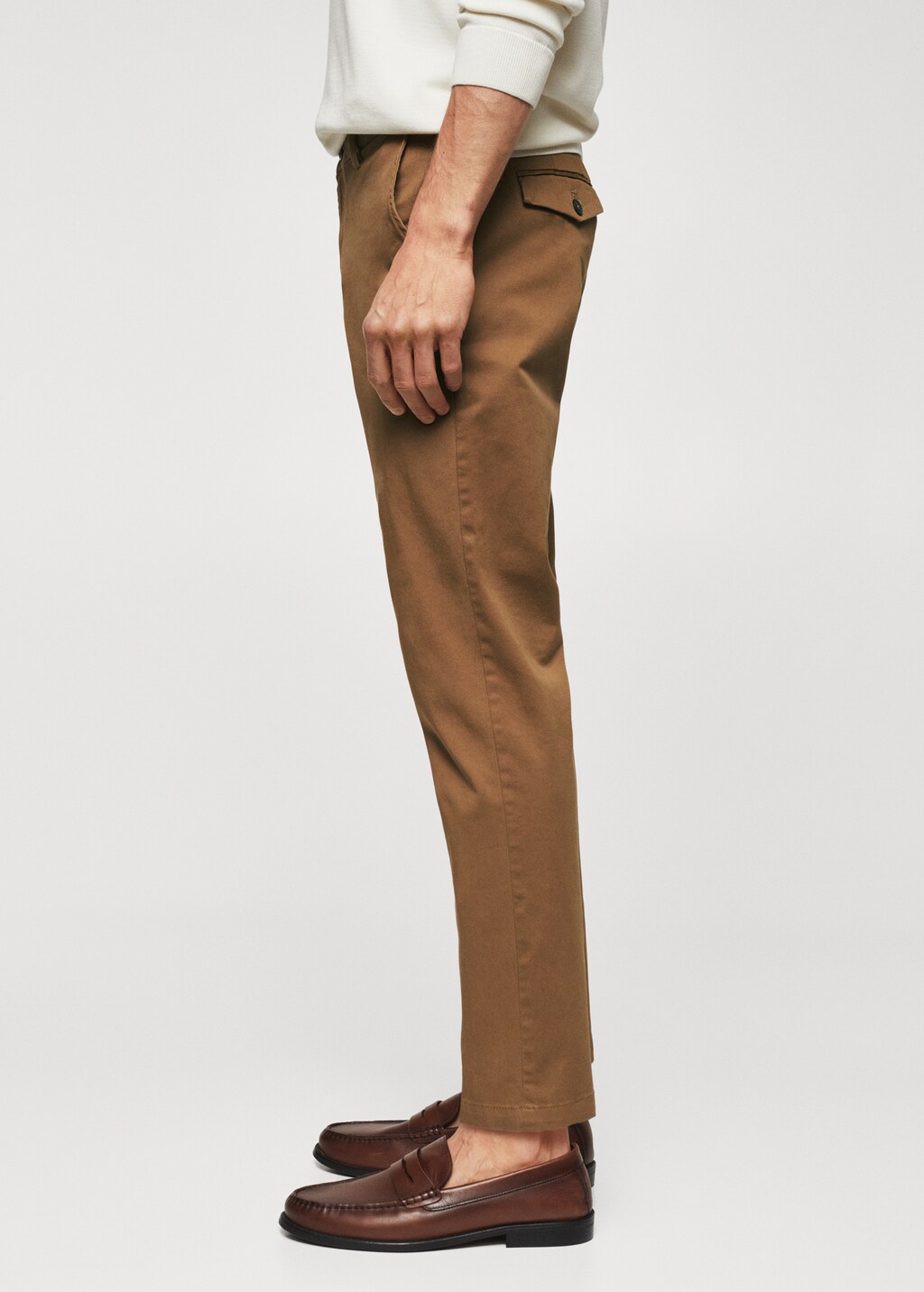 Cotton tapered crop pants - Details of the article 4