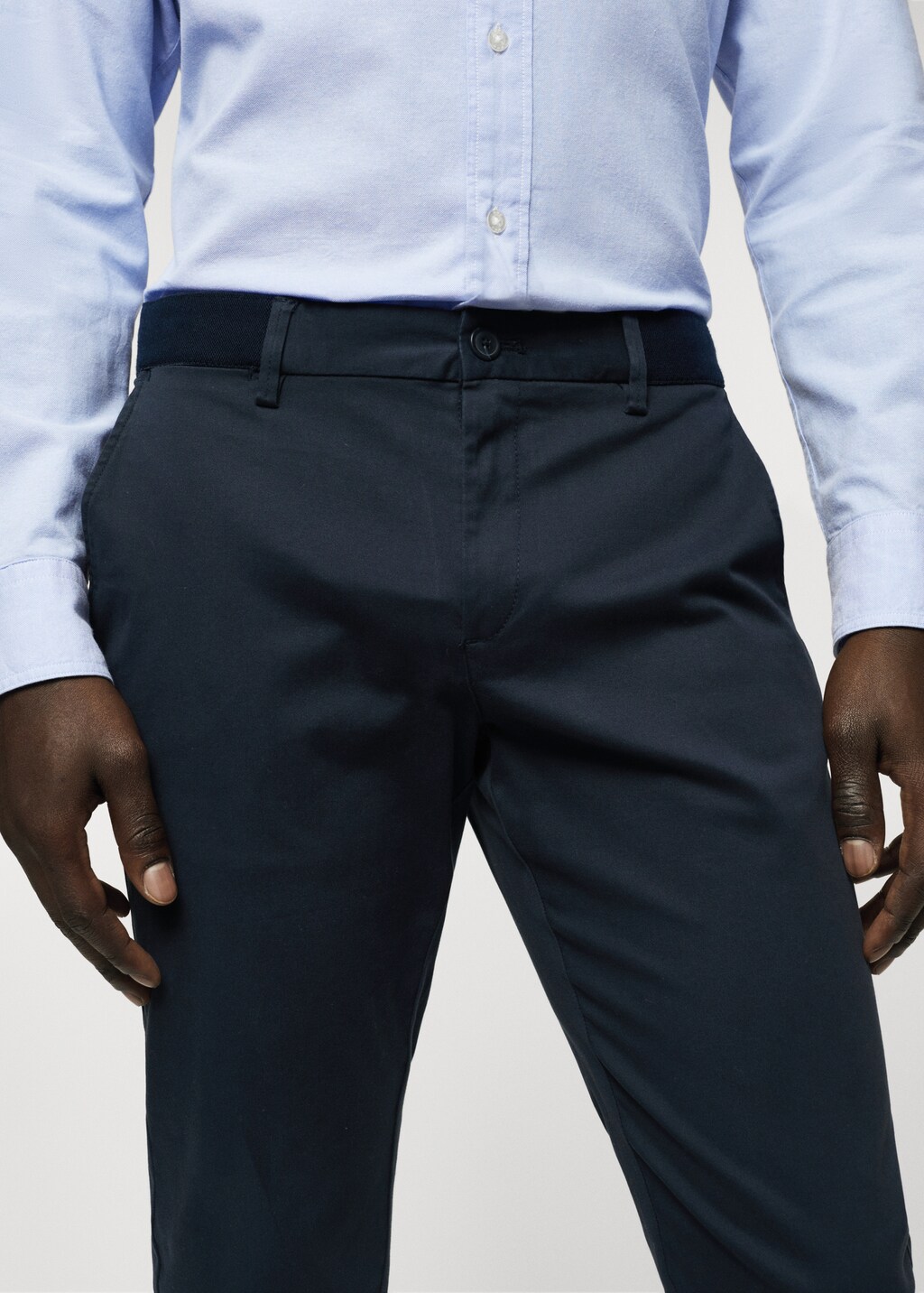 Cotton tapered crop pants - Details of the article 1