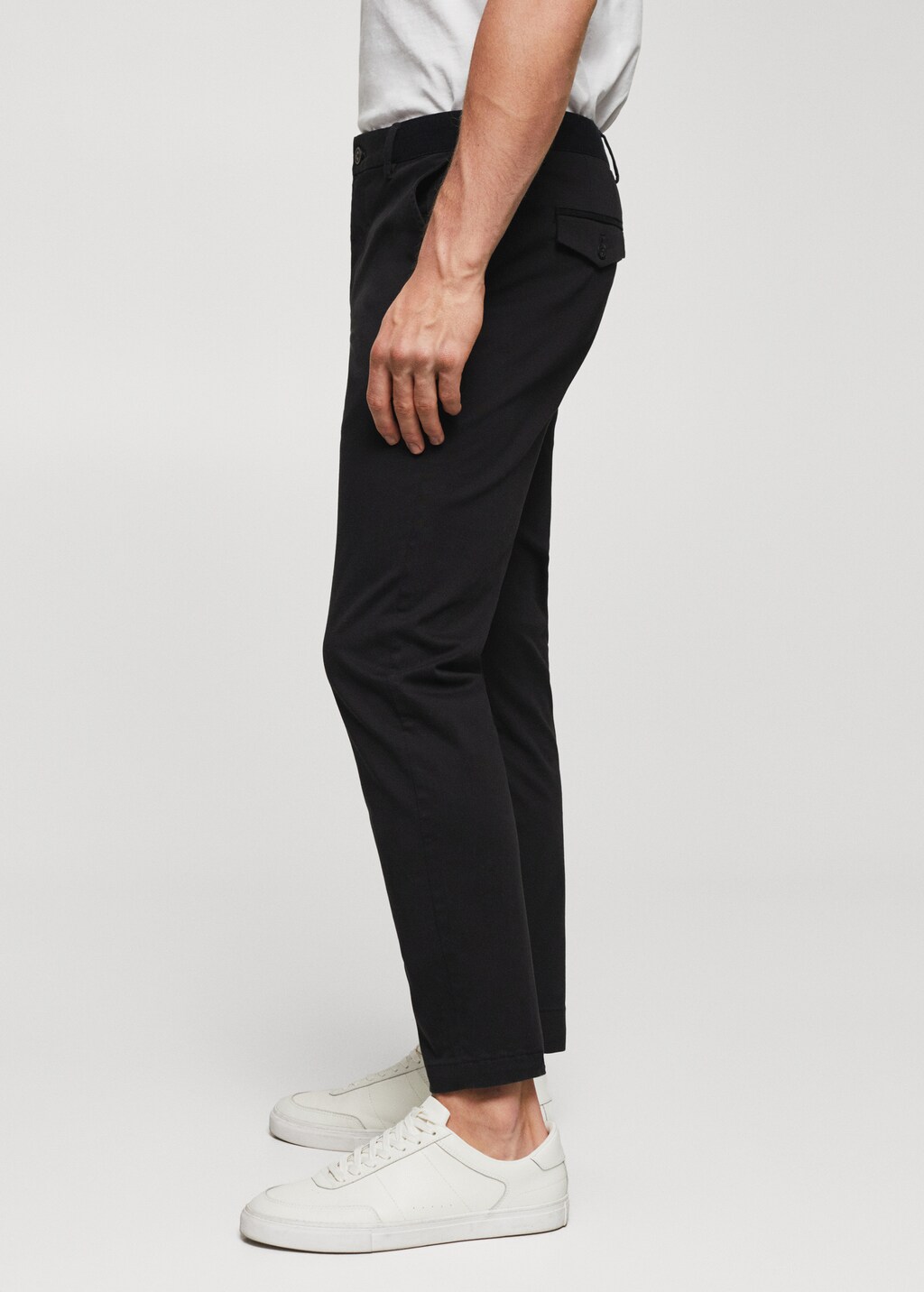 Cotton tapered crop pants - Details of the article 2